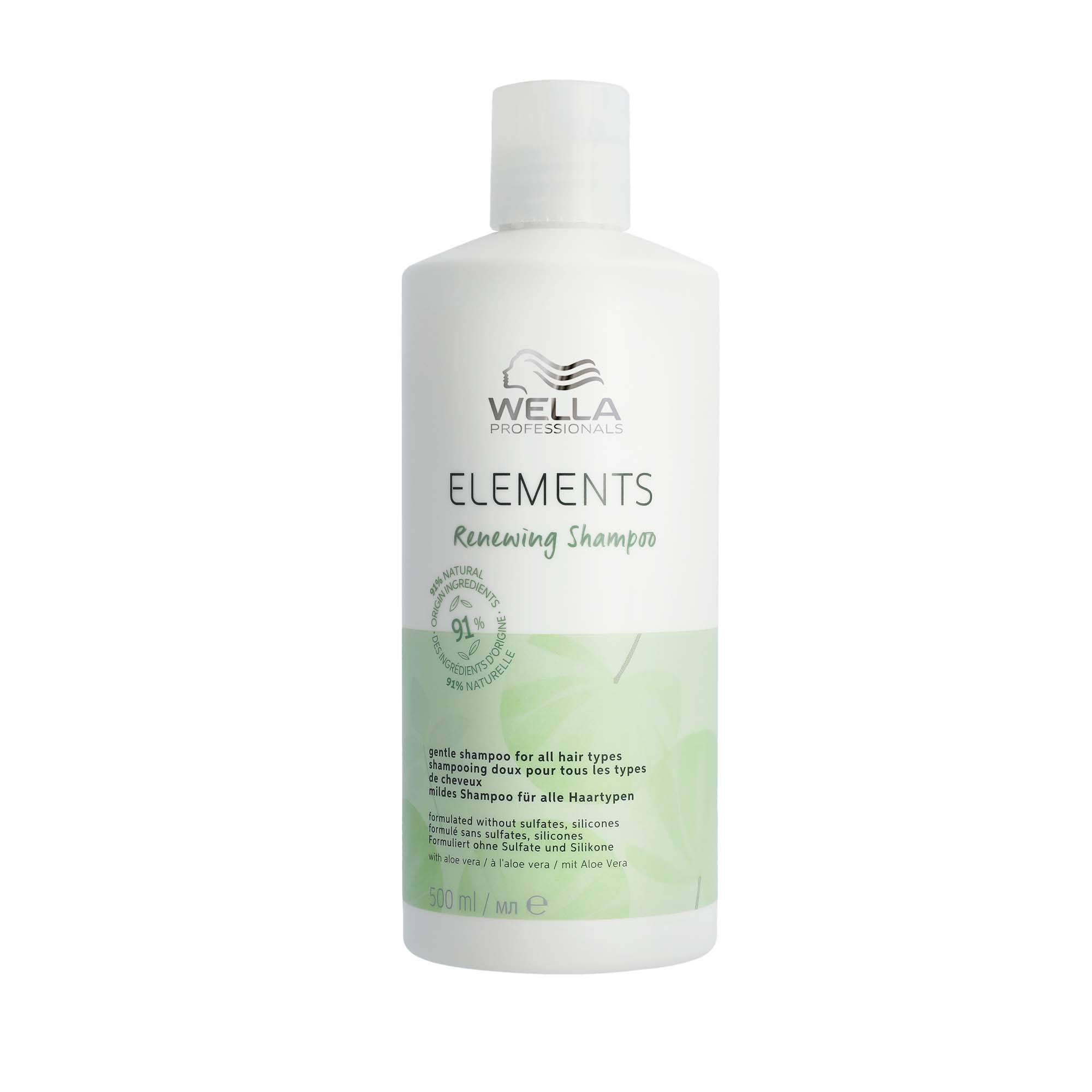 Shampoing régénérant Elements Renewing de la marque Wella Professionals Contenance 500ml - 1