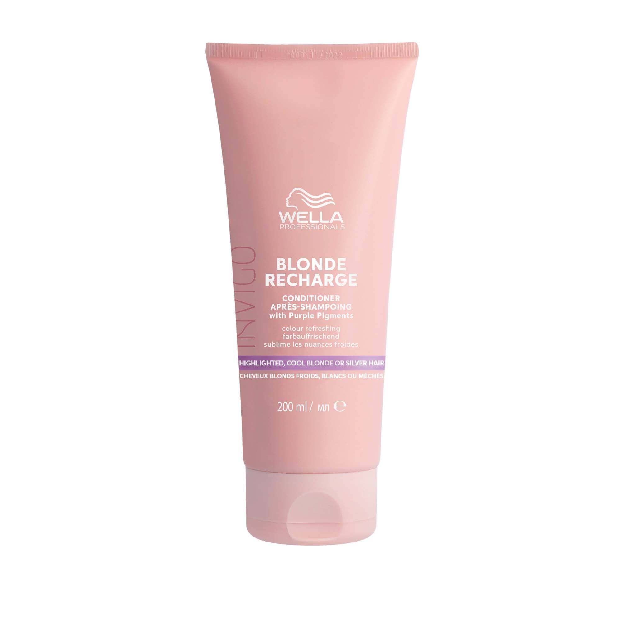 Après-shampoing raviveur de couleur Blonde recharge Invigo de la marque Wella Professionals Contenance 200ml - 1