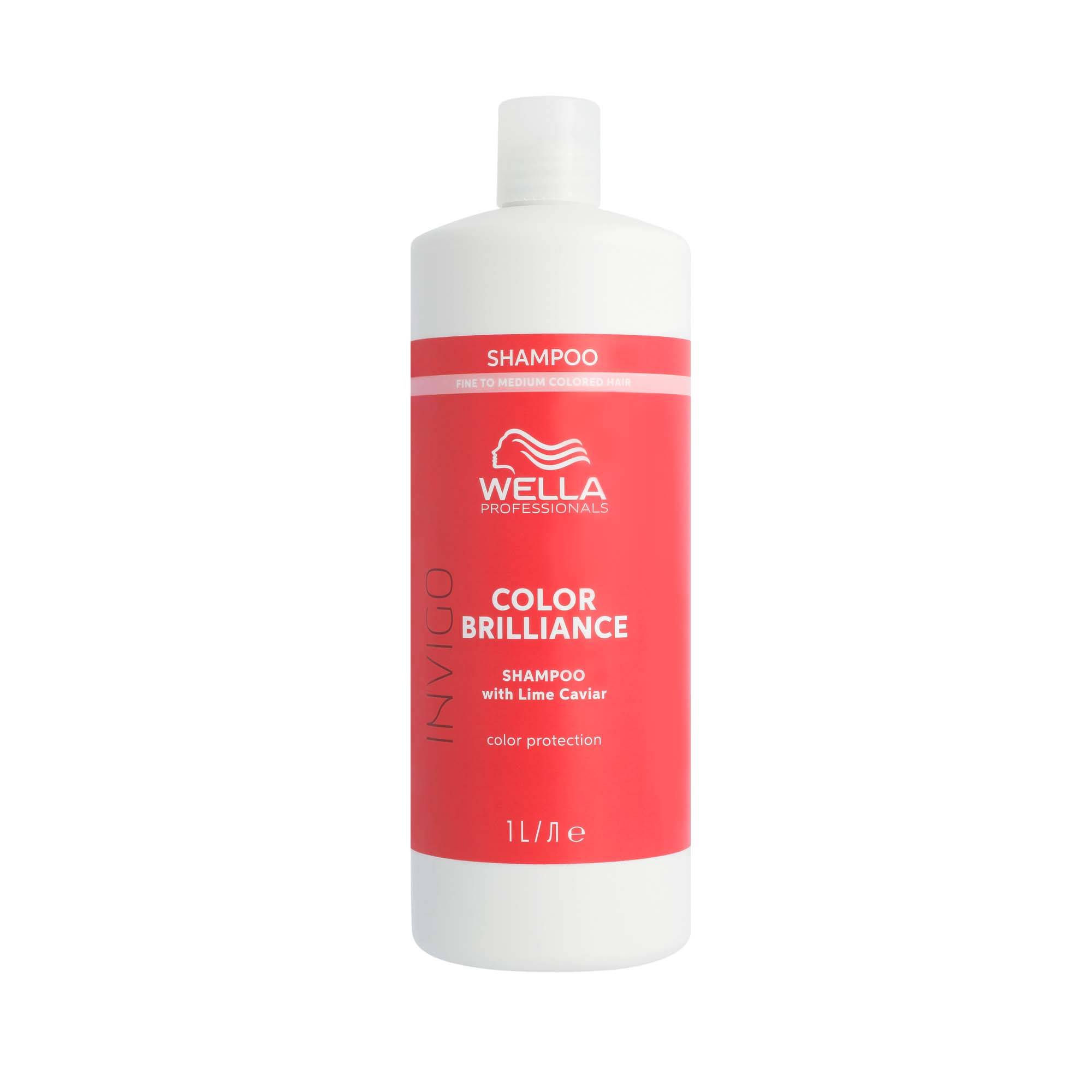 Shampoing cheveux colorés et fins à moyens Color Brilliance de la marque Wella Professionals Contenance 1000ml - 1