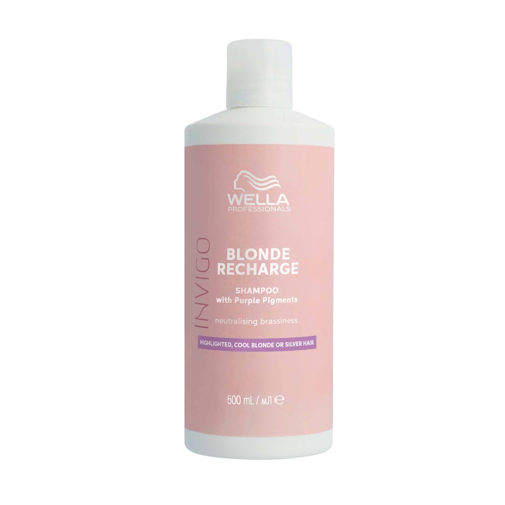 Shampoing neutralisant Cool Blonde Recharge Invigo de la marque Wella Professionals Contenance 500ml - 1