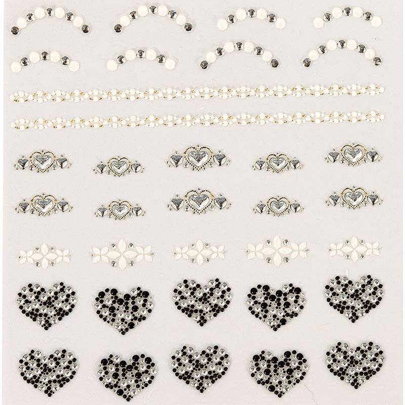 Décors adhésifs pour ongles Coeur - Jewel de la marque Peggy Sage - 1