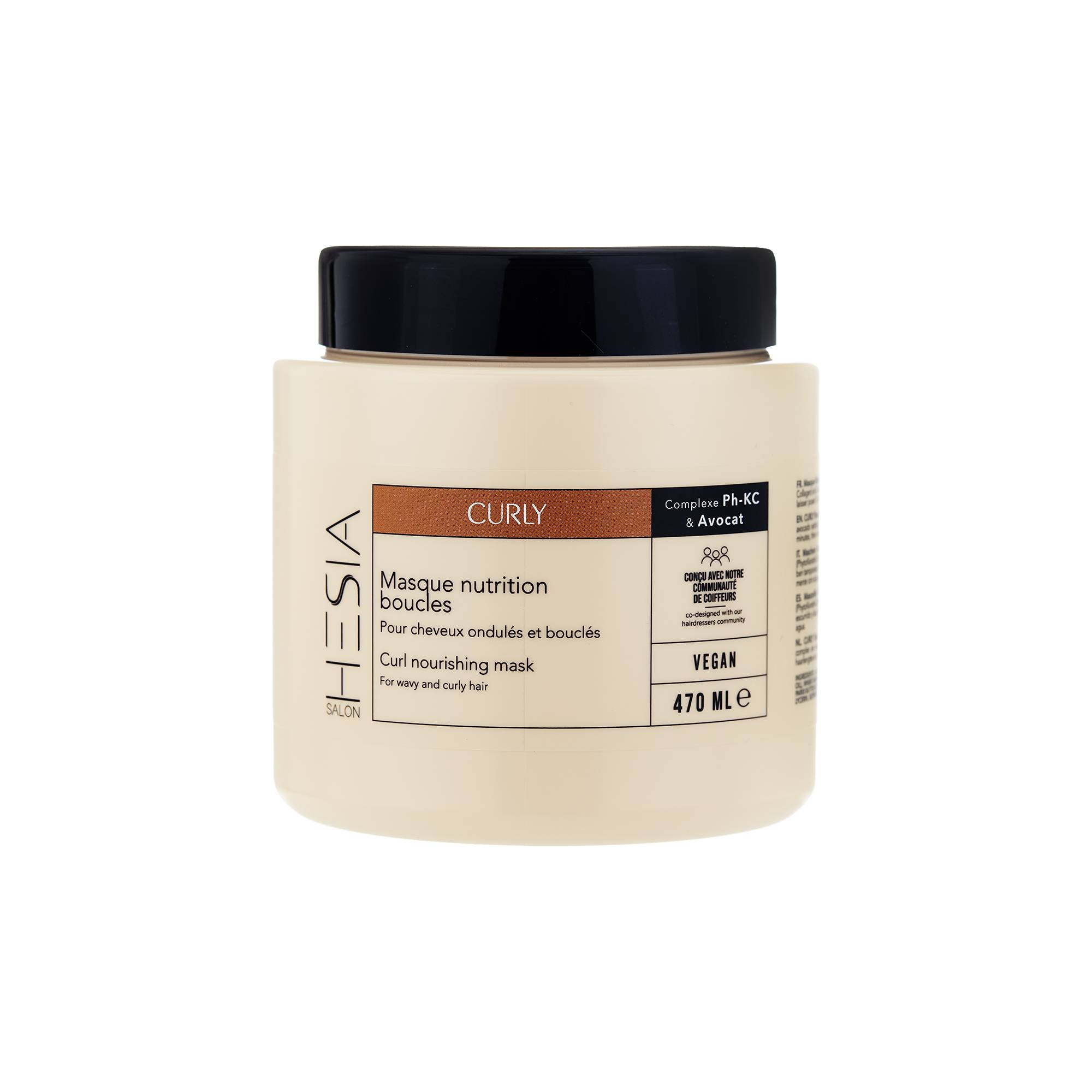 Masque nutrition boucles Curly de la marque HESIA Salon Contenance 470ml - 1