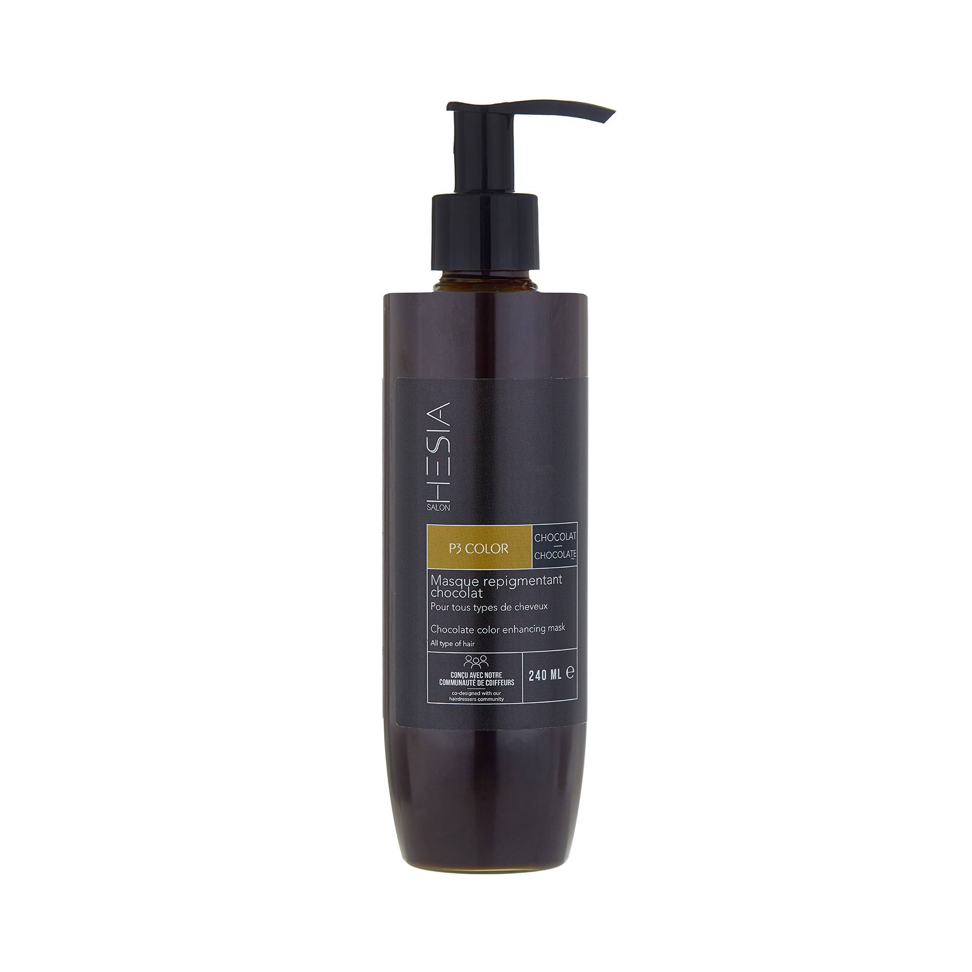 Masque repigmentant Chocolat P3 Color de la marque HESIA Salon Contenance 240ml - 1