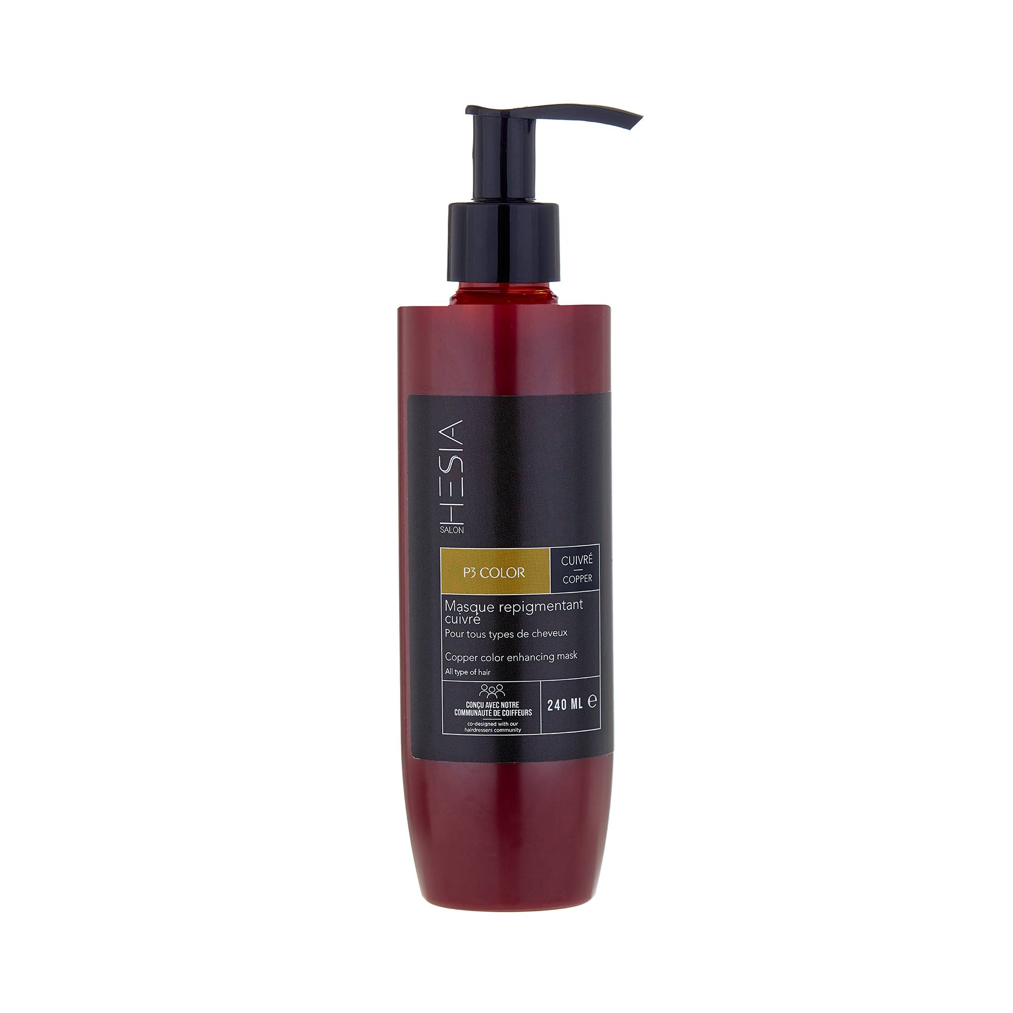 Masque repigmentant Cuivré P3 Color de la marque HESIA Salon Contenance 240ml - 1