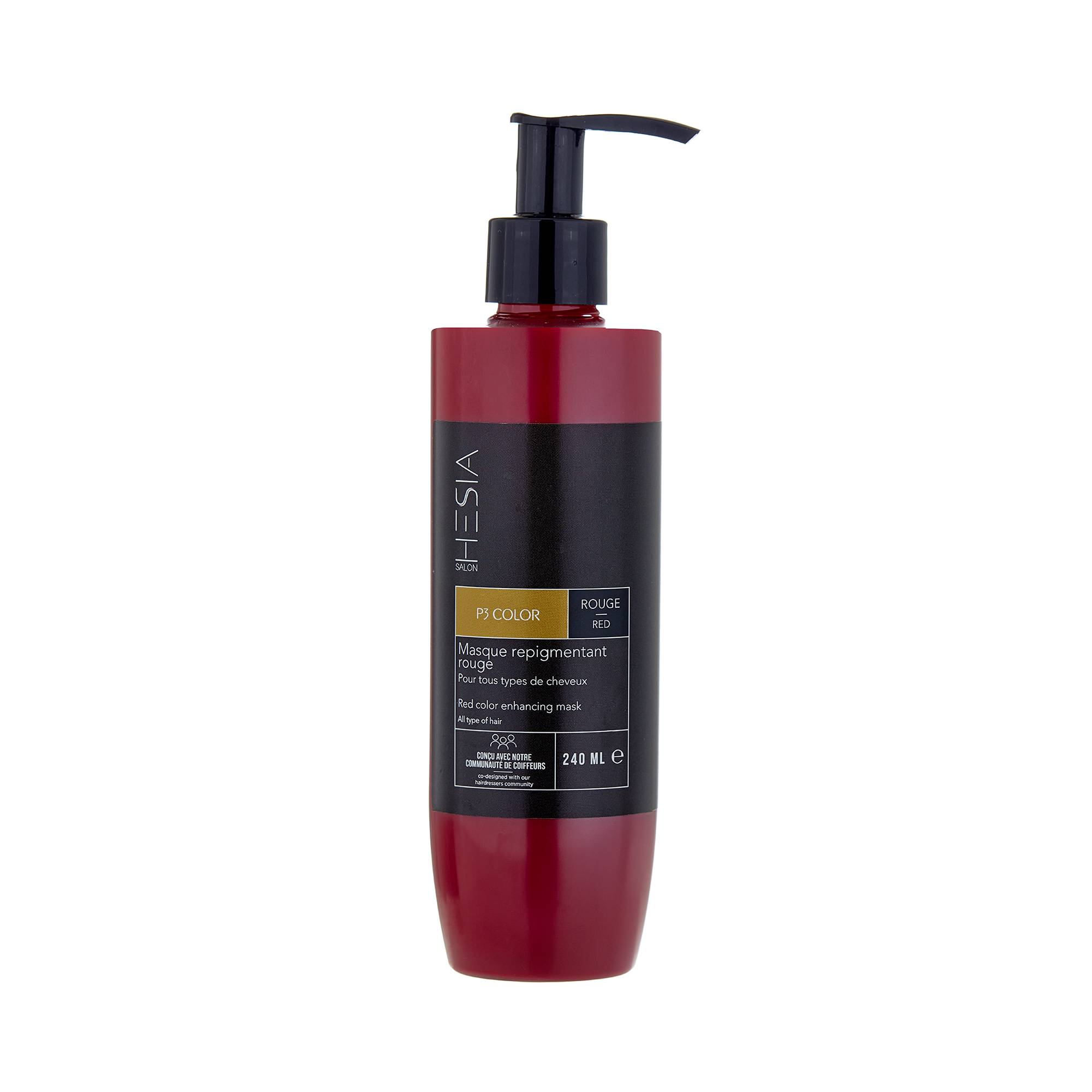 Masque repigmentant Rouge P3 Color de la marque HESIA Salon Contenance 240ml - 1