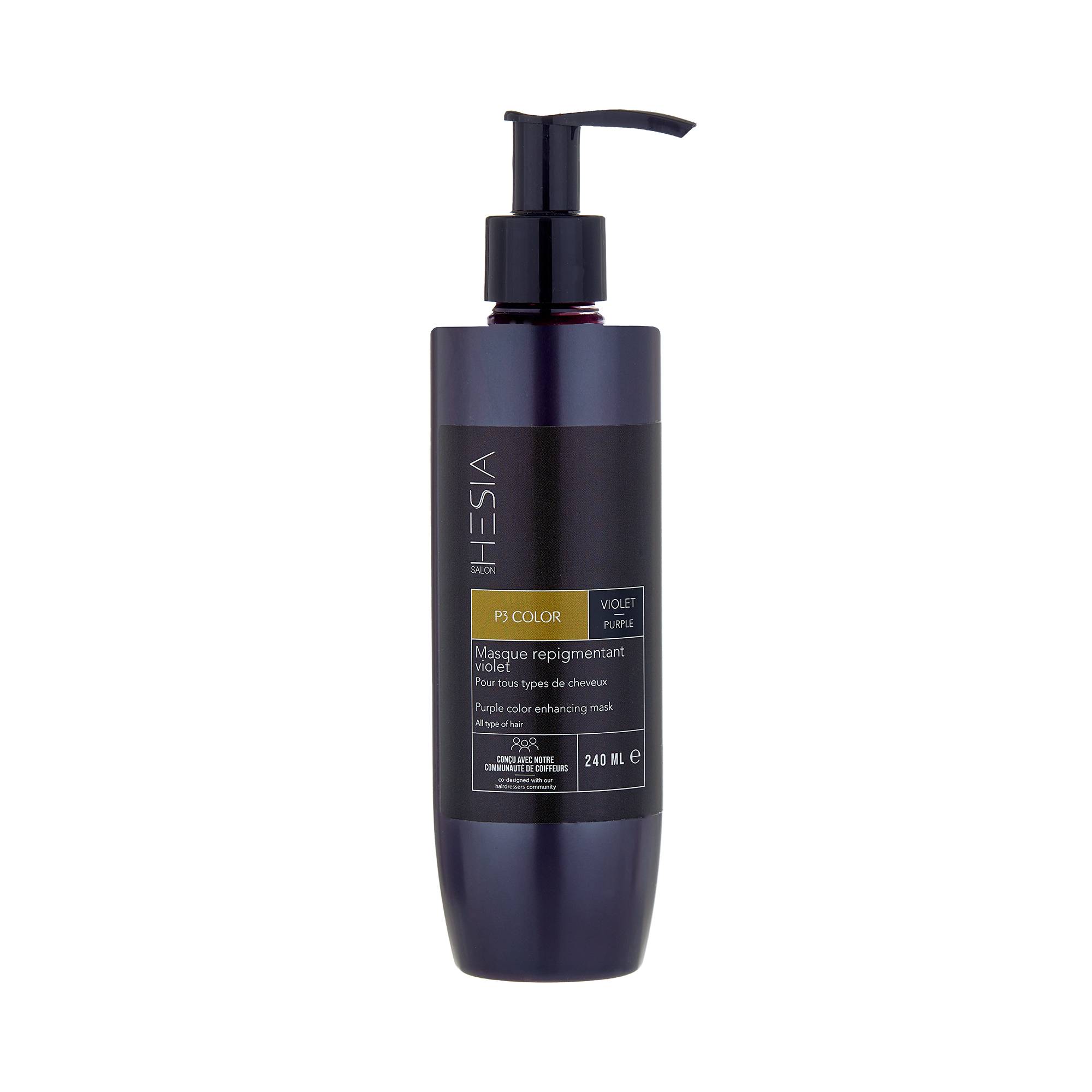 Masque repigmentant Violet P3 Color de la marque HESIA Salon Contenance 240ml - 1