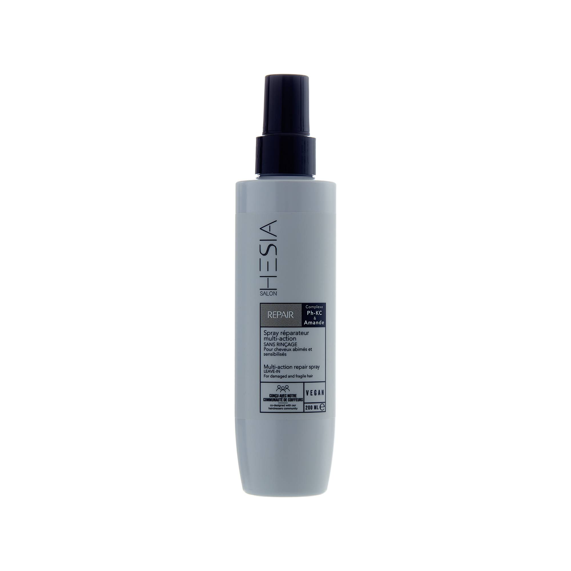 Spray réparateur multi-action sans rinçage Repair de la marque HESIA Salon Contenance 200ml - 1