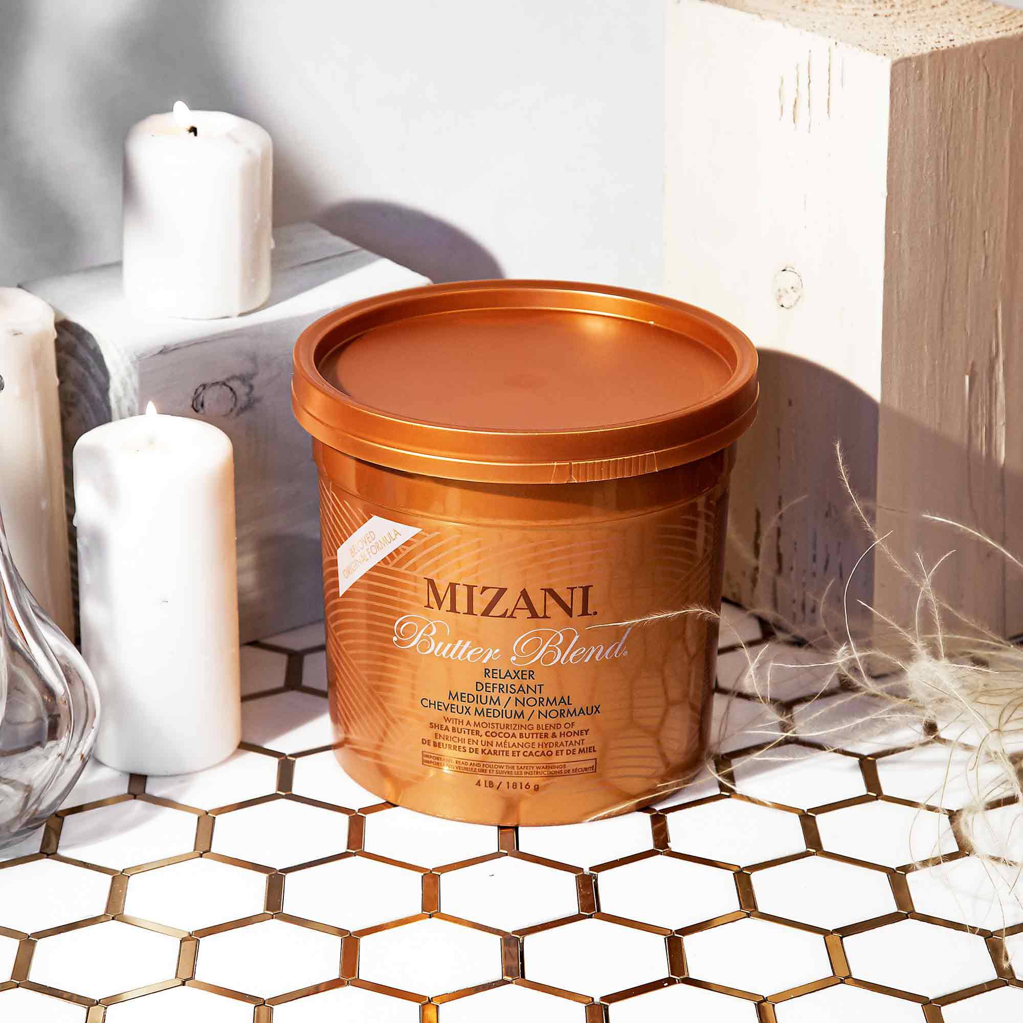 Défrisant cheveux moyens et normaux Butter Blend de la marque Mizani Contenance 1816g - 5