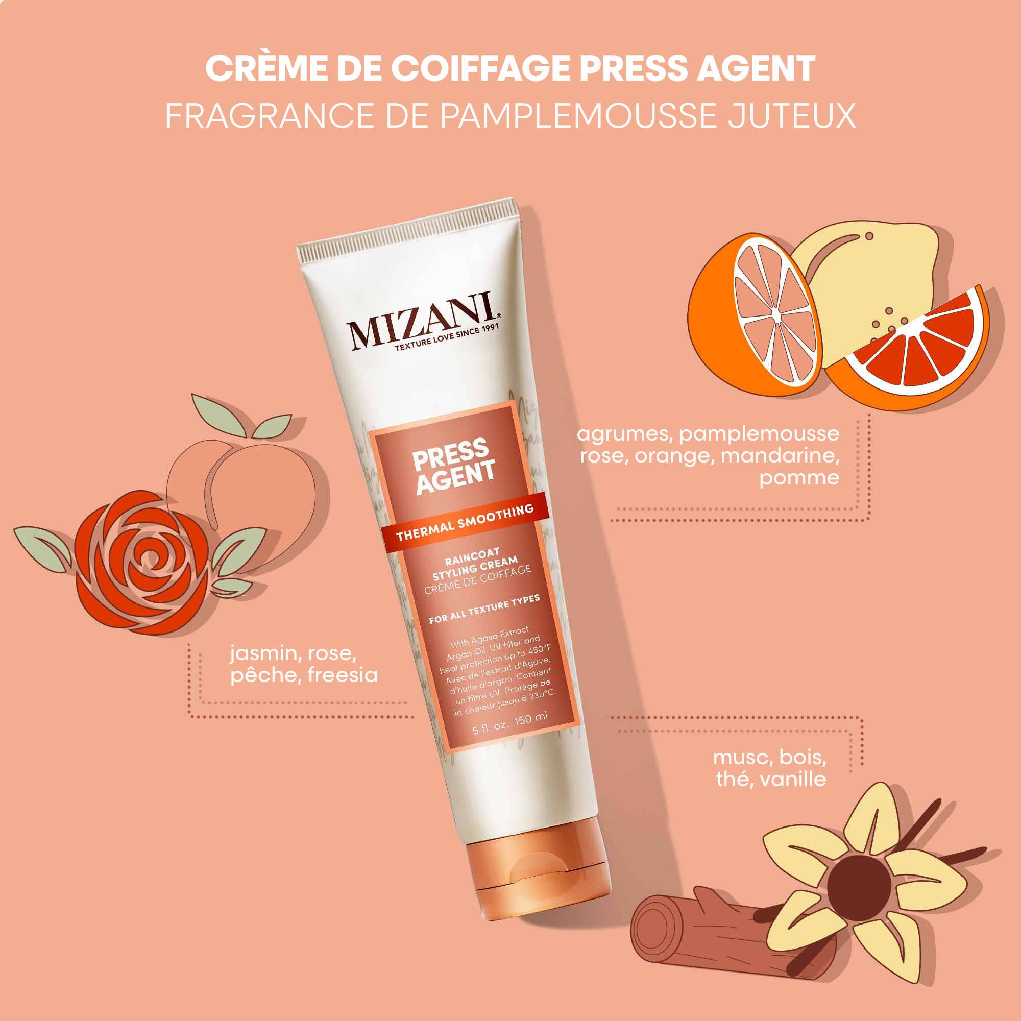 Crème de coiffage thermoprotecteur Press Agent Thermal Smoothing de la marque Mizani Contenance 150ml - 5