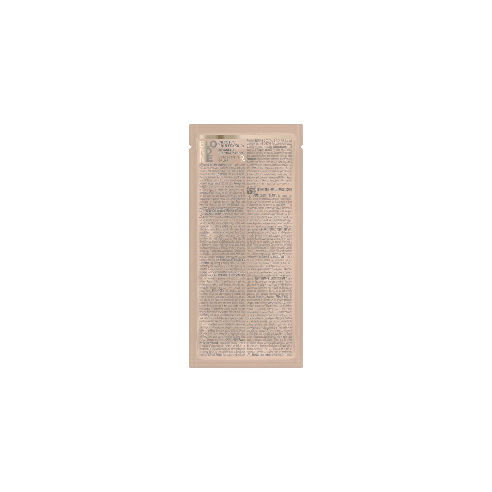 Poudre décolorante 9 tons BlondMe de la marque Schwarzkopf Professional Contenance 30g - 1