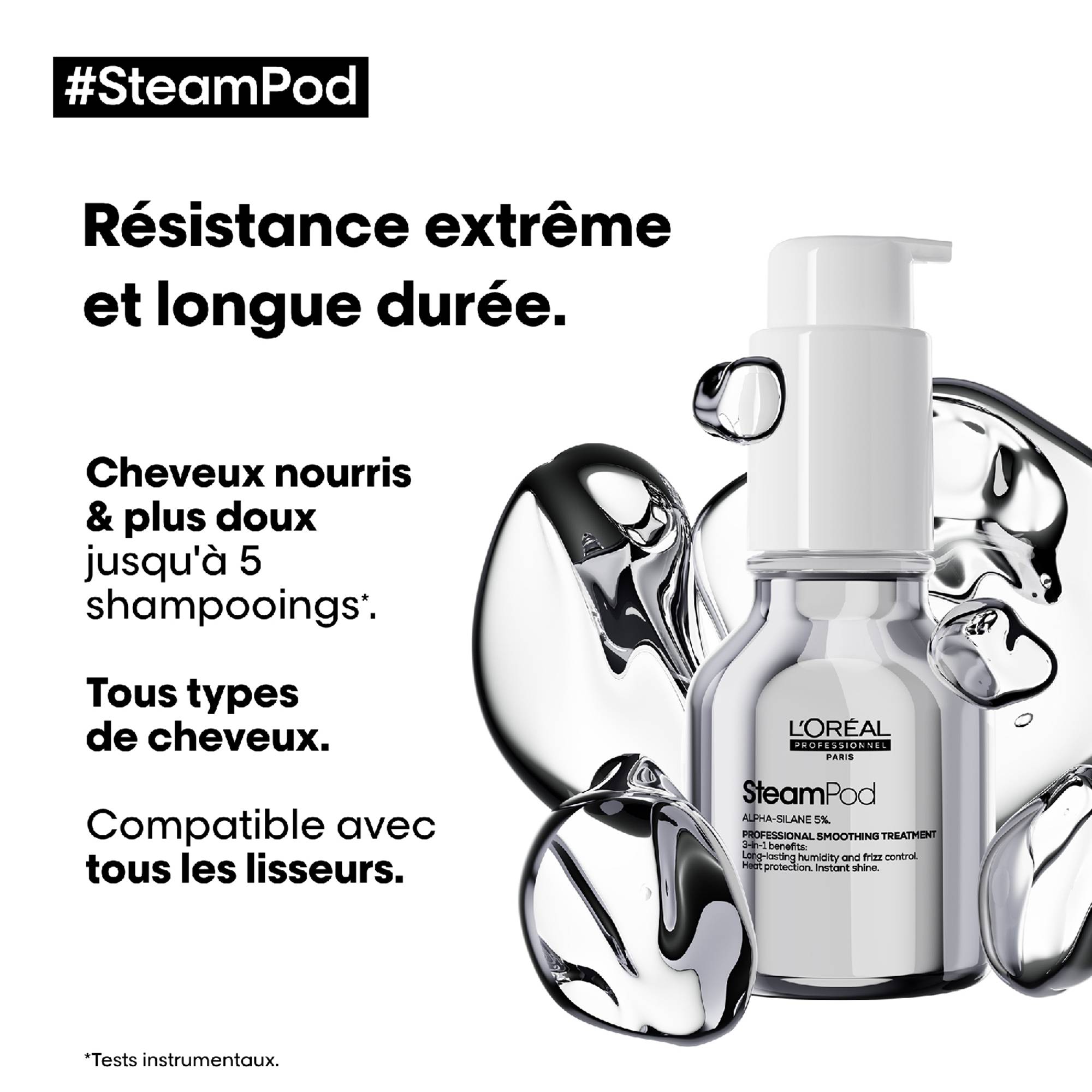 Pack SteamPod 4.0 lisseur vapeur et soin lissant professionnels