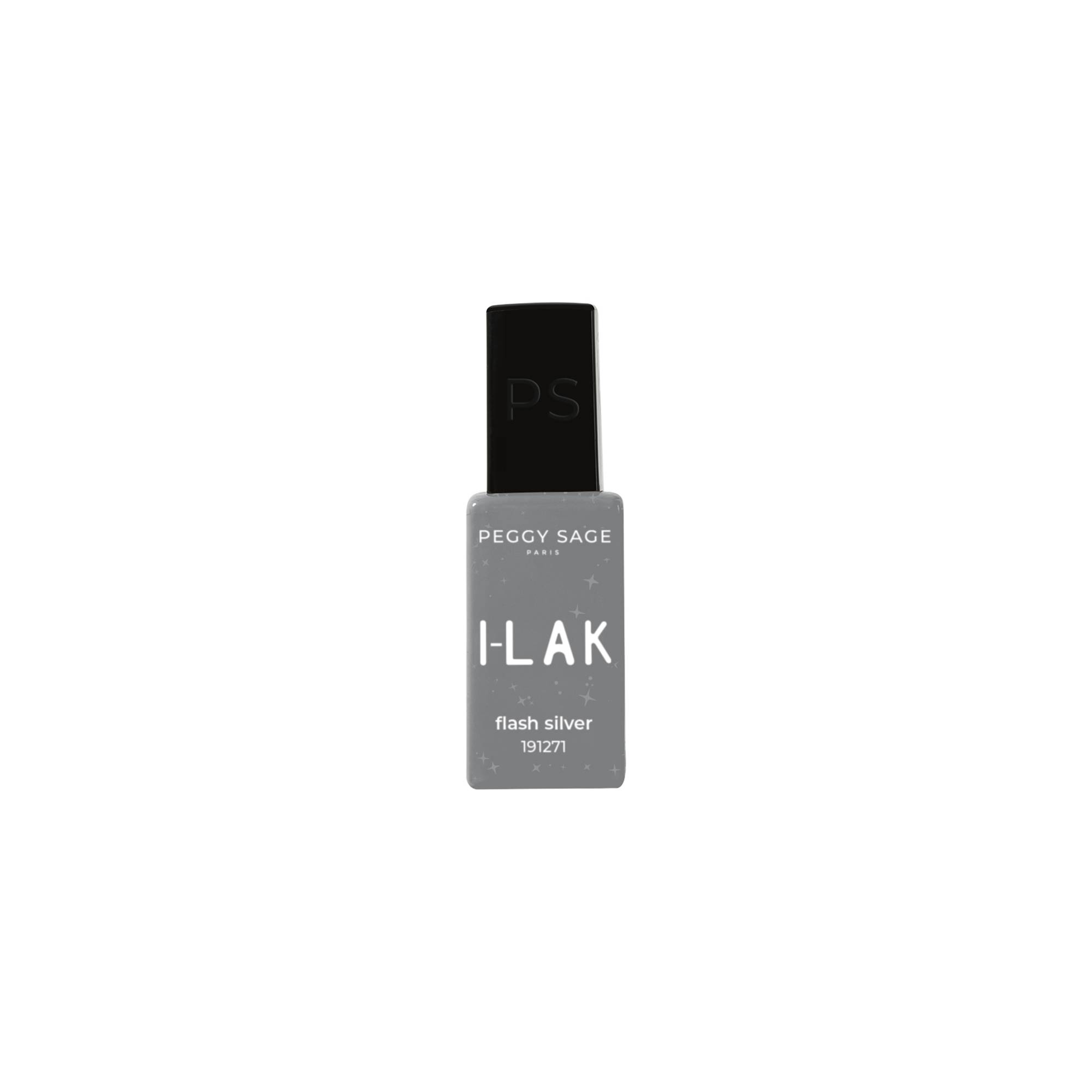 Vernis semi-permanent I-LAK Flash Silver de la marque Peggy Sage Contenance 11ml - 1