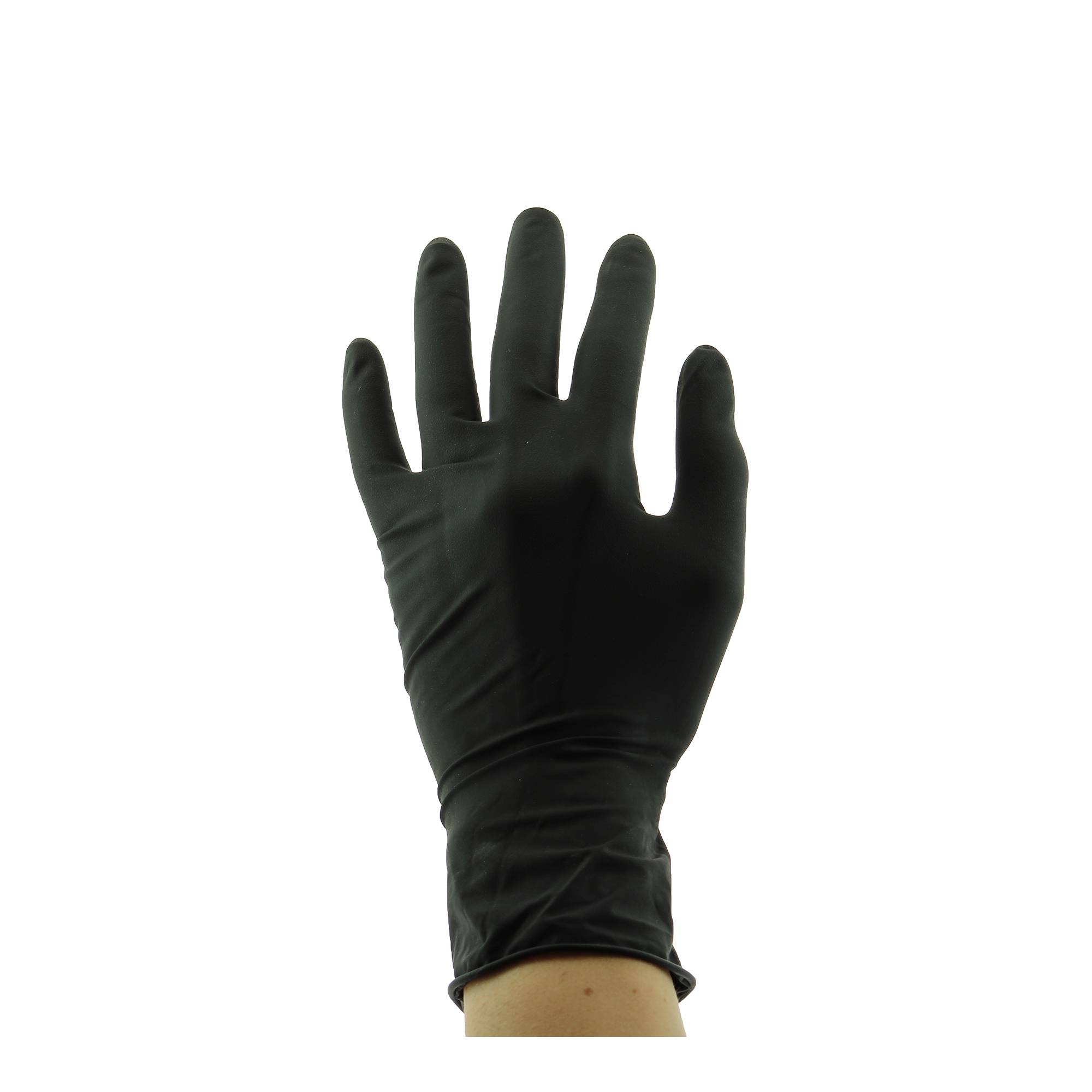 Boîte de 20 gants en latex non poudré jetables noirs - Taille M de la marque Eurostil - 2