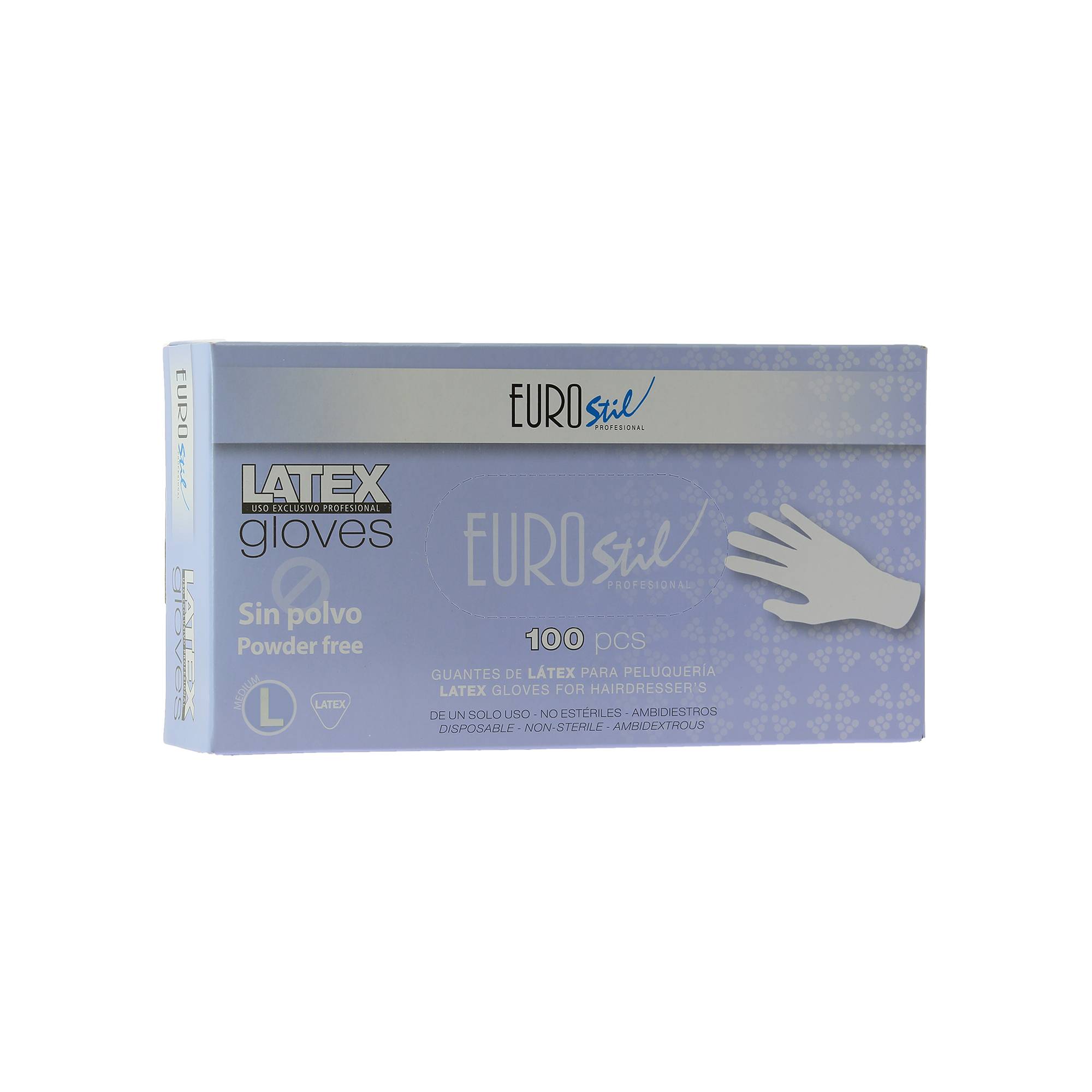 Boite de 100 gants latex sans poudre blanc- Taille L de la marque Eurostil - 1