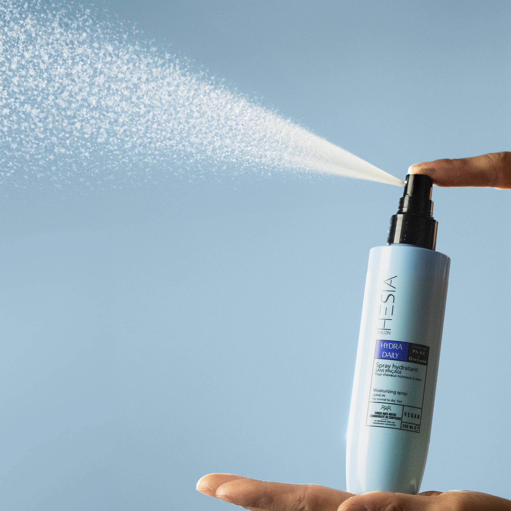 Spray hydratant sans rinçage Hydra Daily de la marque HESIA Salon Contenance 200ml - 3