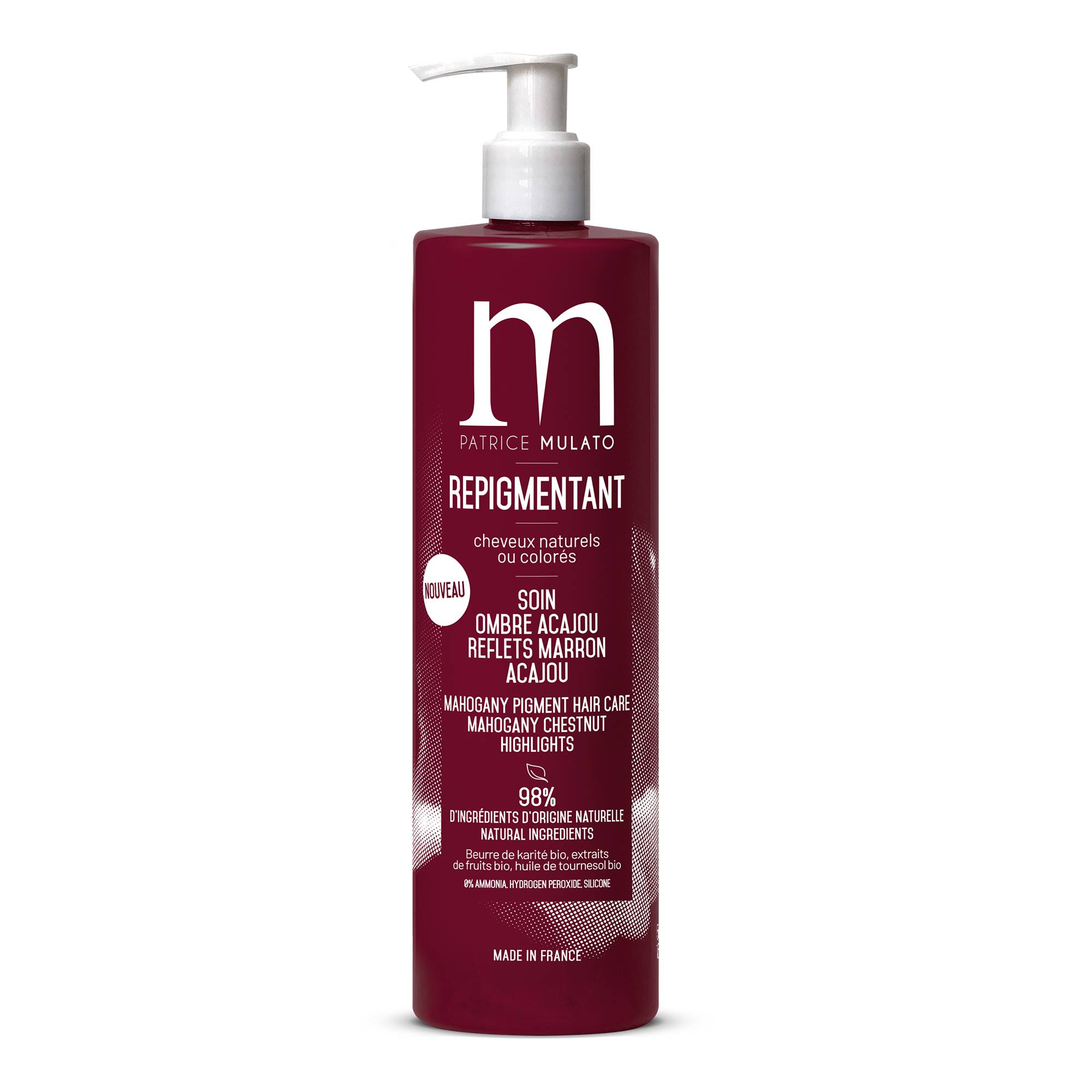 Soin repigmentant ombre acajou de la marque Mulato Contenance 500ml - 1