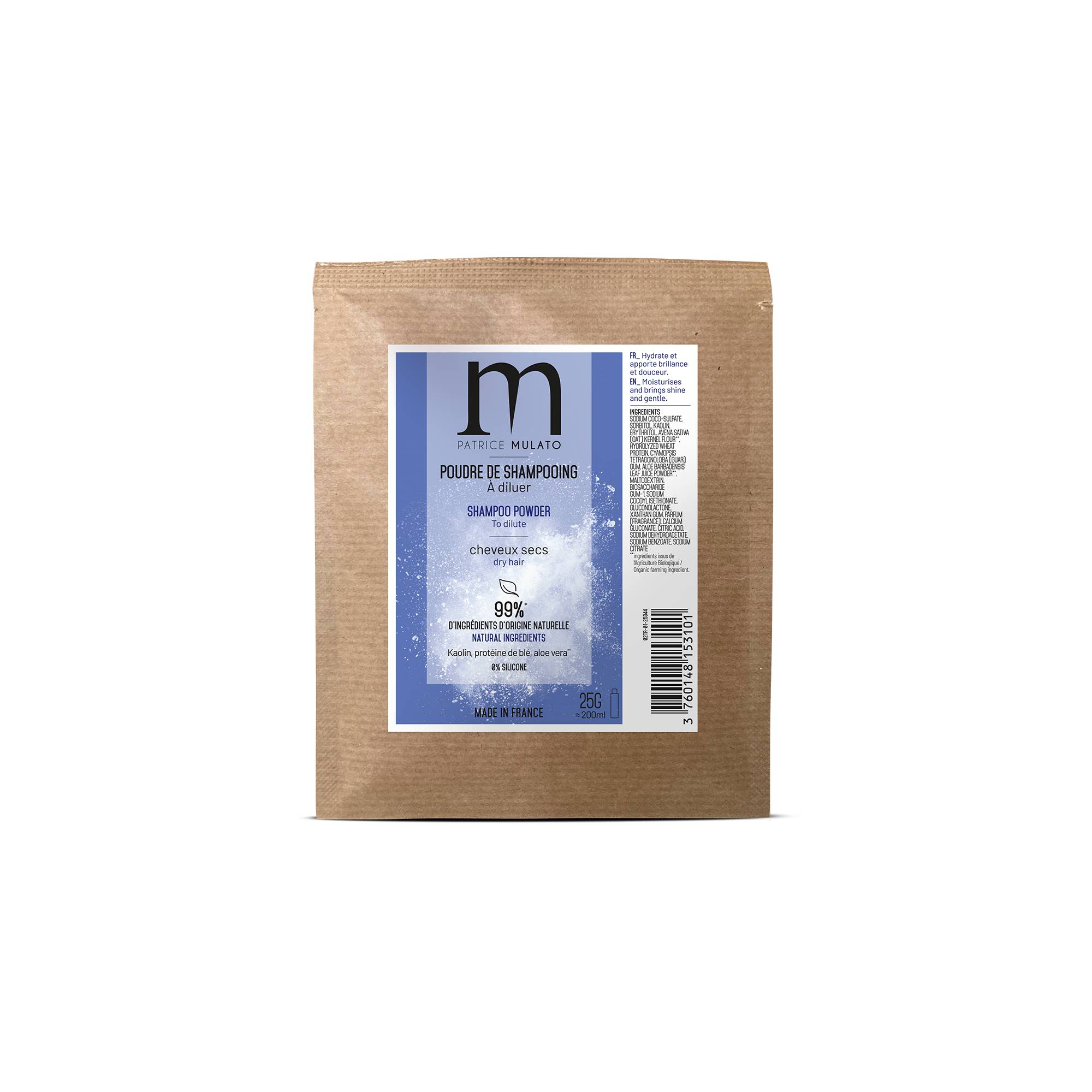 Poudre de shampoing - cheveux secs de la marque Mulato Contenance 25g - 1