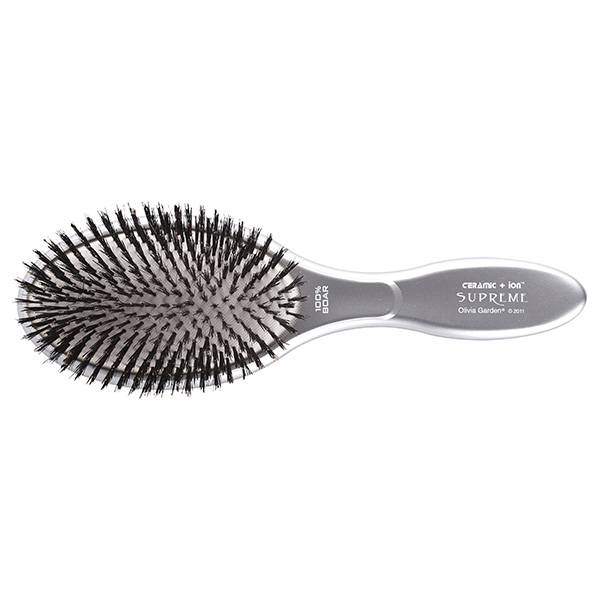 Brosse démêlante céramique+ion Suprême boar de la marque Olivia Garden - 1