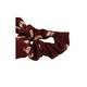 Scrunchie foulard color Bordeau con motivo a foglie del marchio Coiffeo - 2