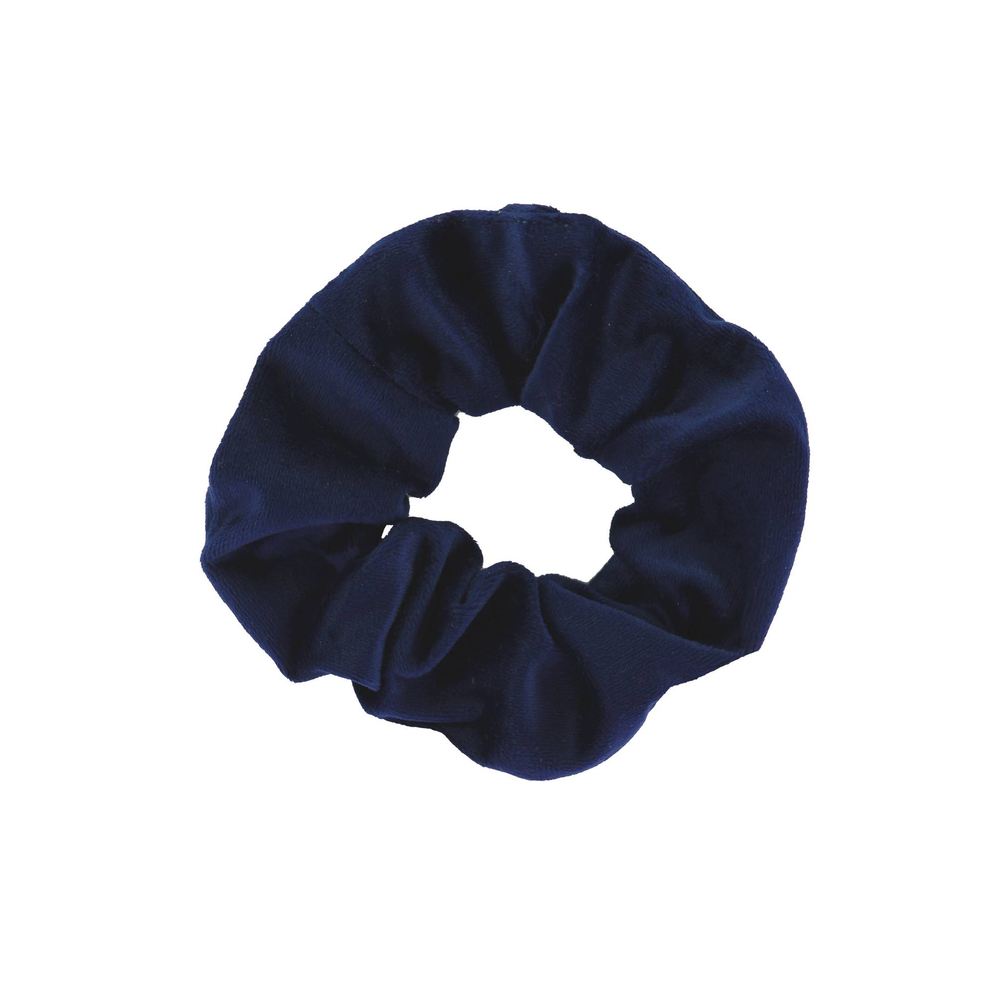 Chouchou en velours Bleu pétrole de la marque Coiffeo - 1