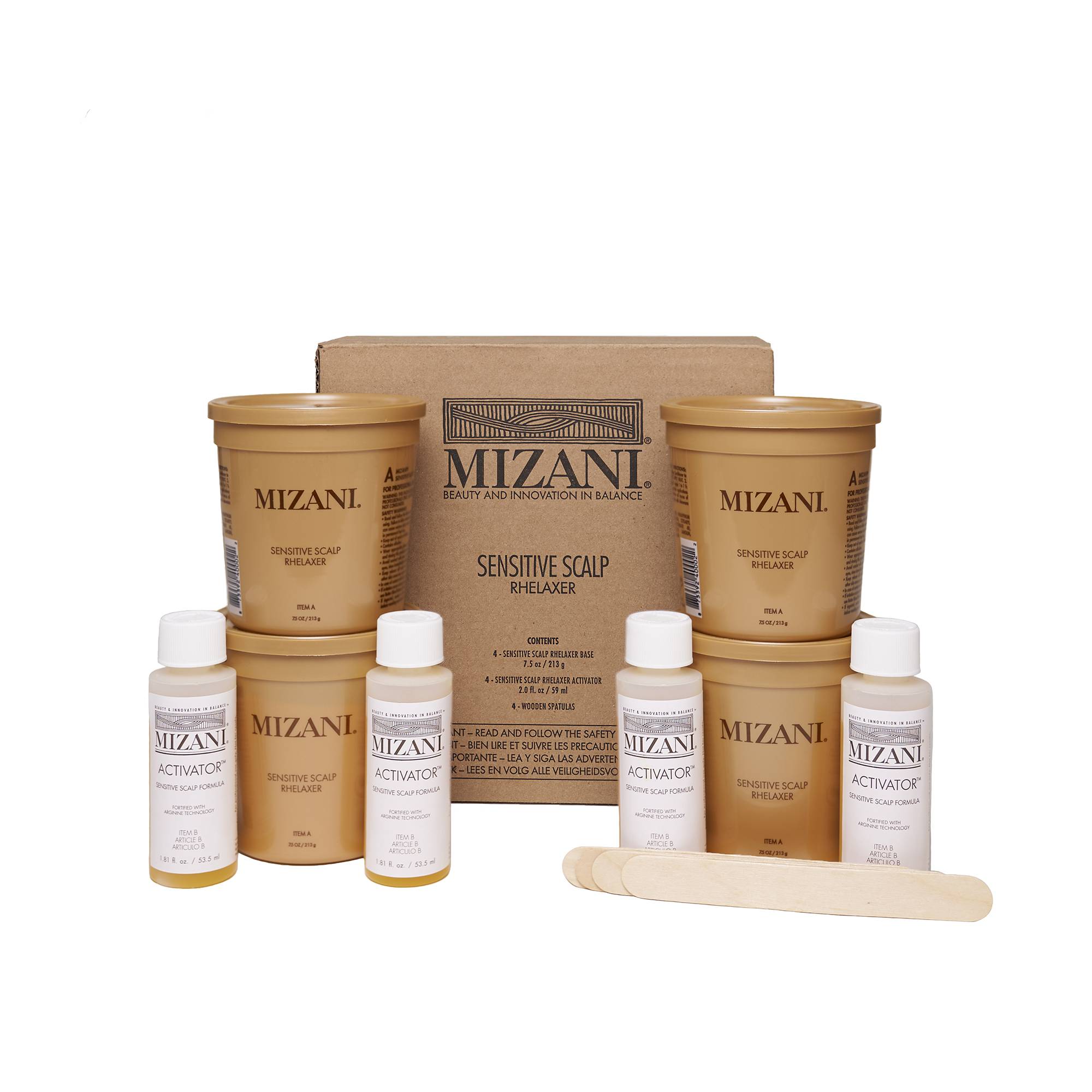 Kit défrisant cuir chevelu sensible Butter Blend de la marque Mizani - 1