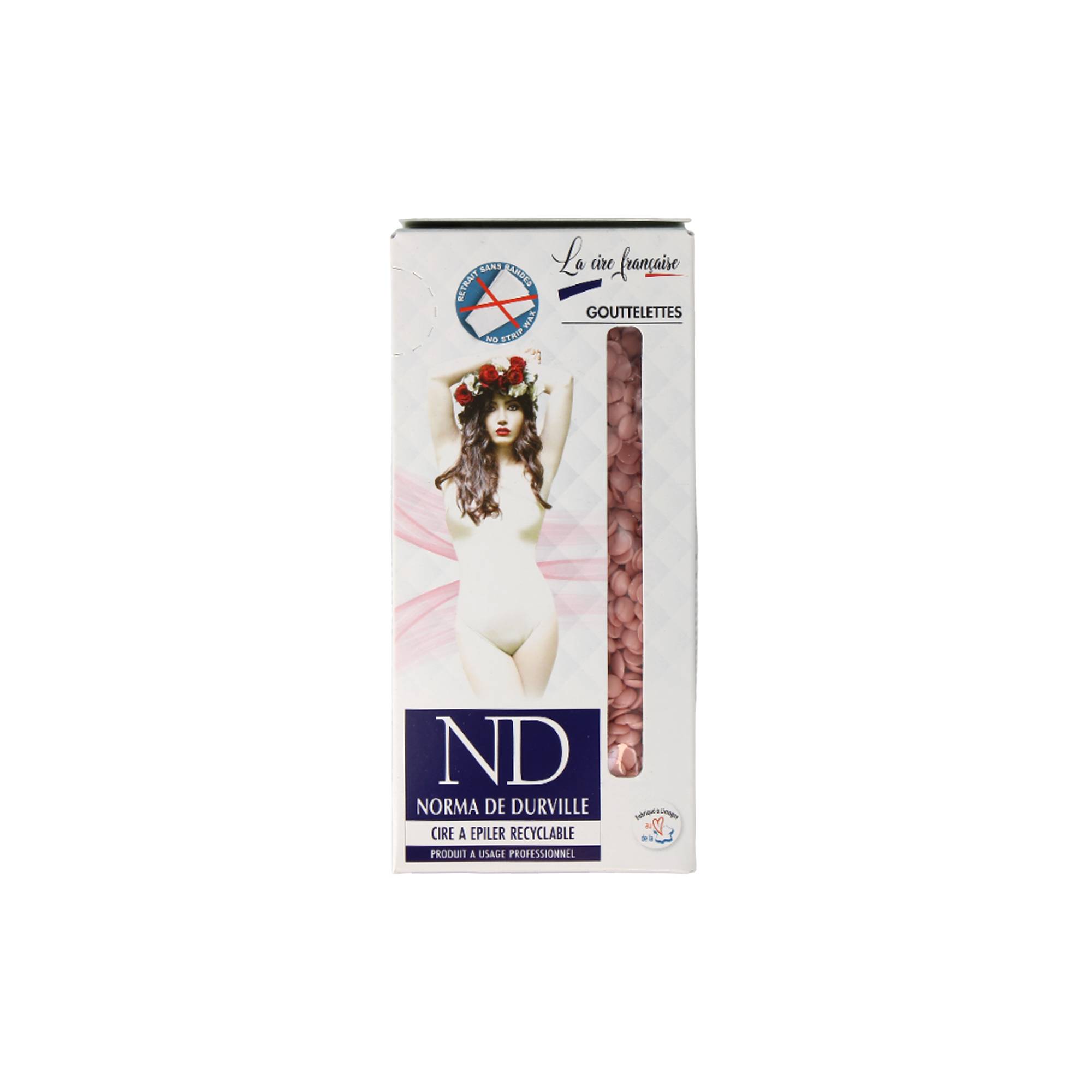 Cire à épiler pastilles recyclable Rose de la marque Norma de Durville Contenance 800g - 1