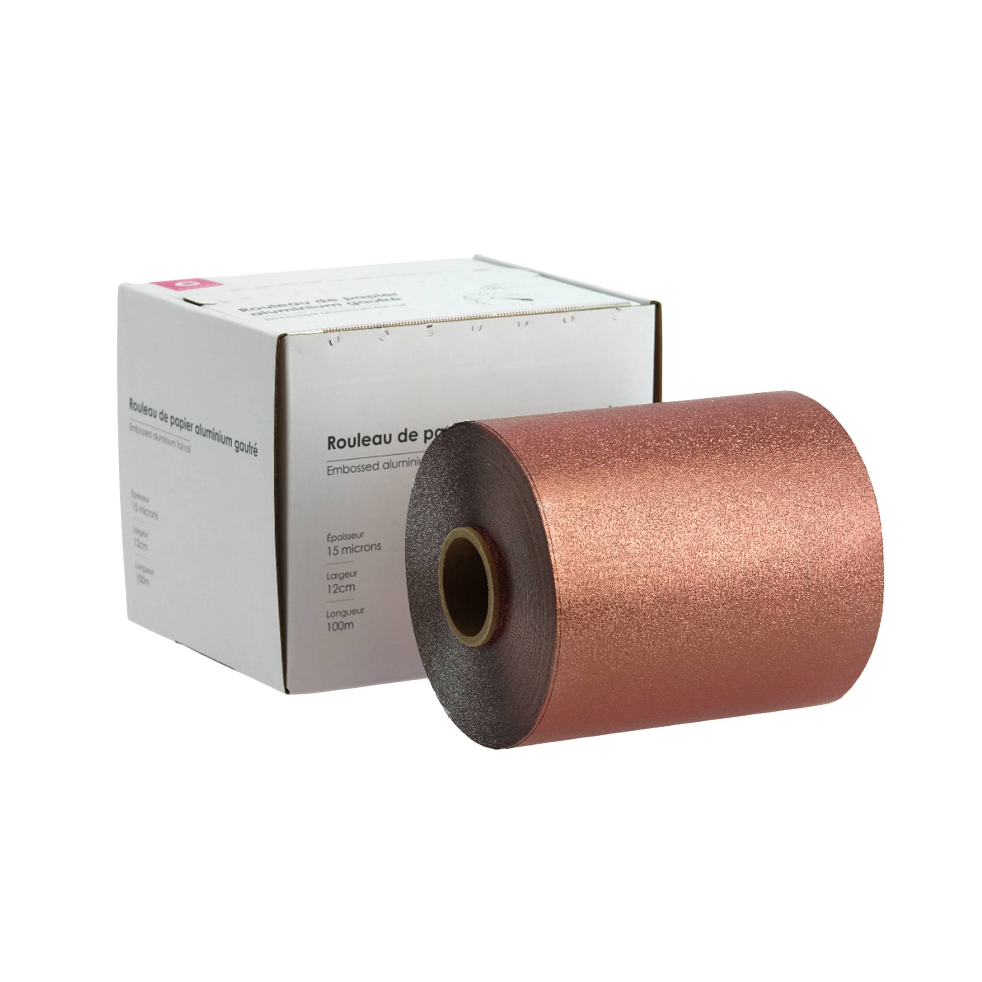 Rouleau papier aluminium gaufré 15microns x 12cm x 100m de la marque Coiffeo - 1
