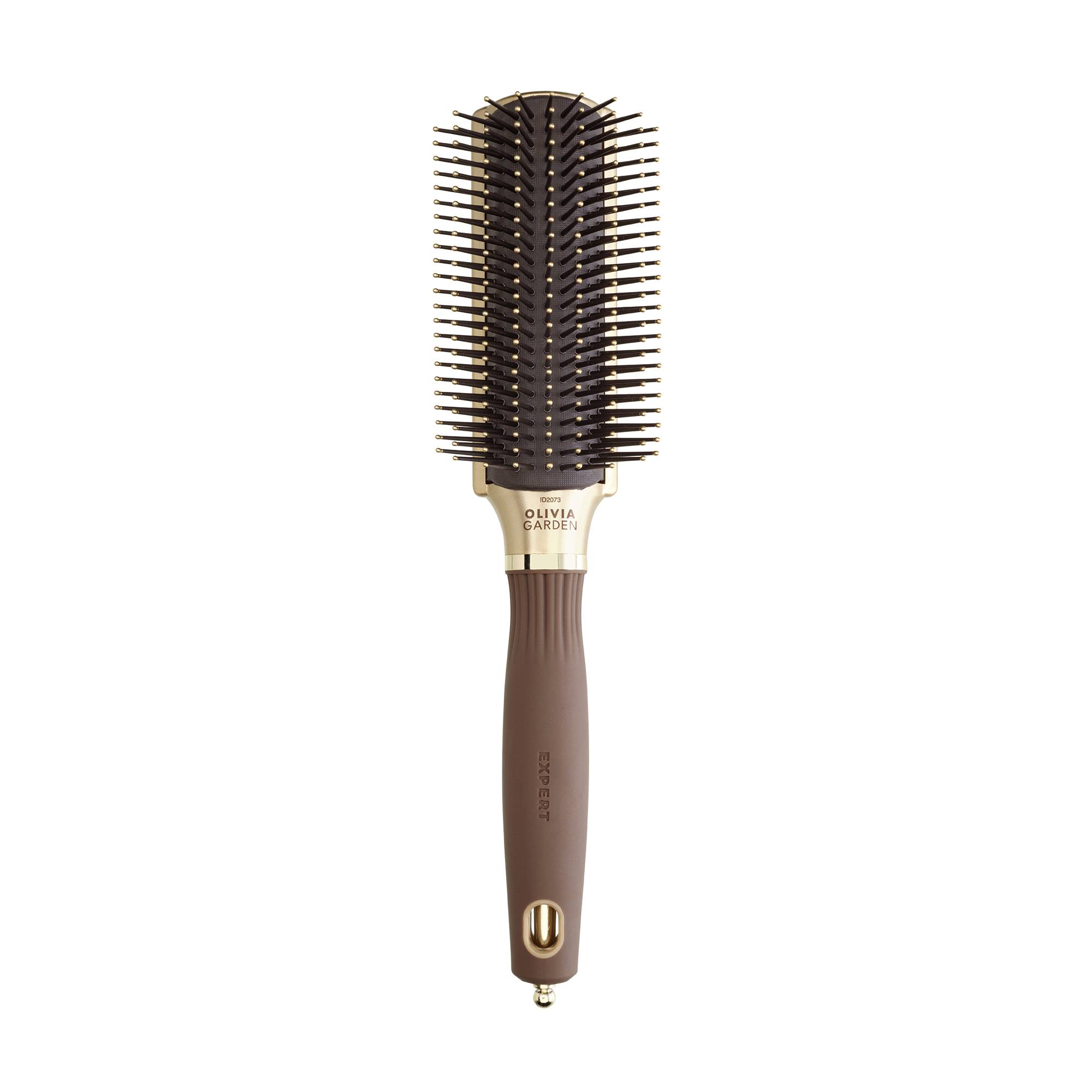 Brosse démêlante Expert Style Control Nylon Bristles Gold&Brown de la marque Olivia Garden - 1