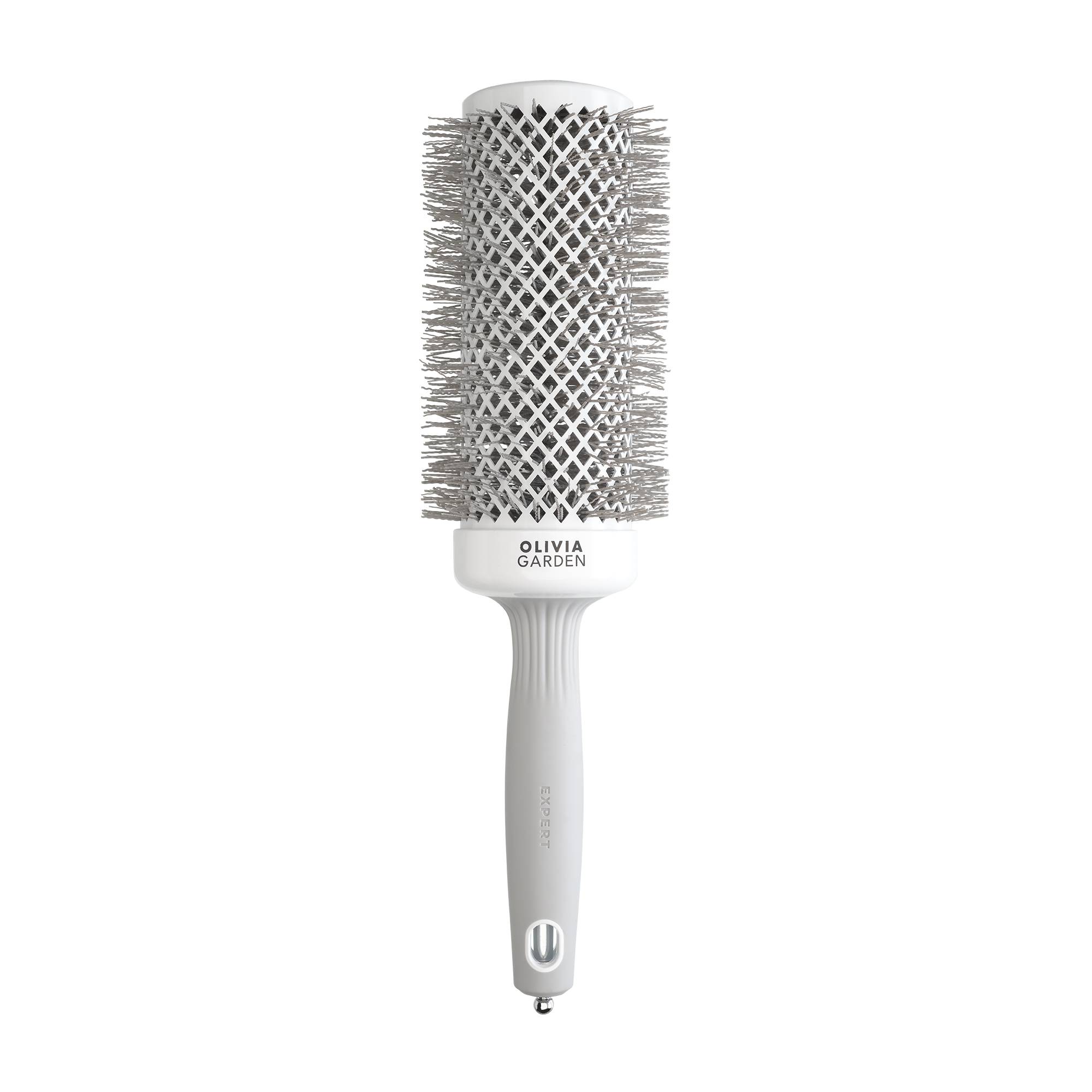 Brosse brushing ronde Expert Blowout Speed Wavy Bristles White&Grey 55mm de la marque Olivia Garden - 1