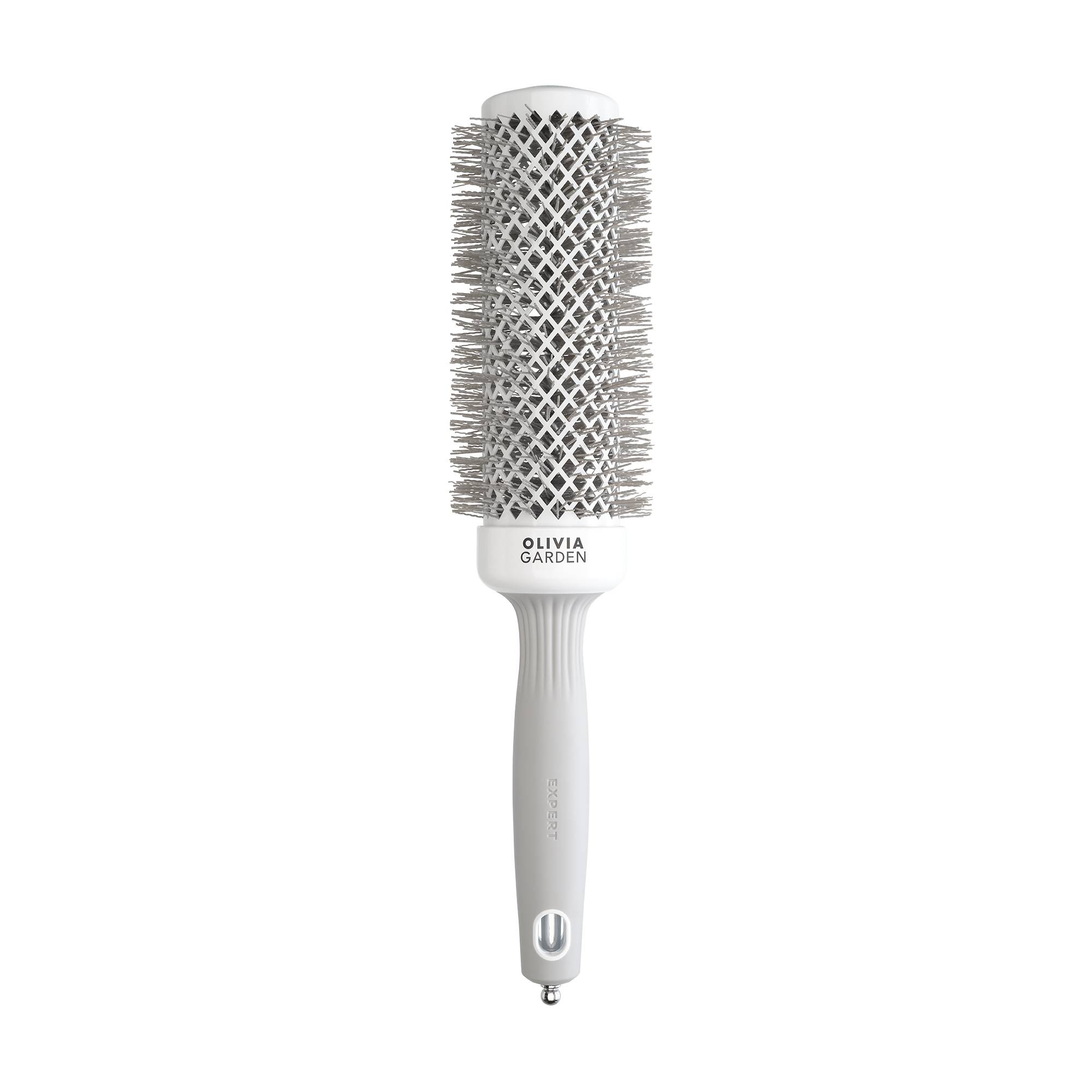 Brosse brushing ronde Expert Blowout Speed Wavy Bristles White&Grey 45mm de la marque Olivia Garden - 1