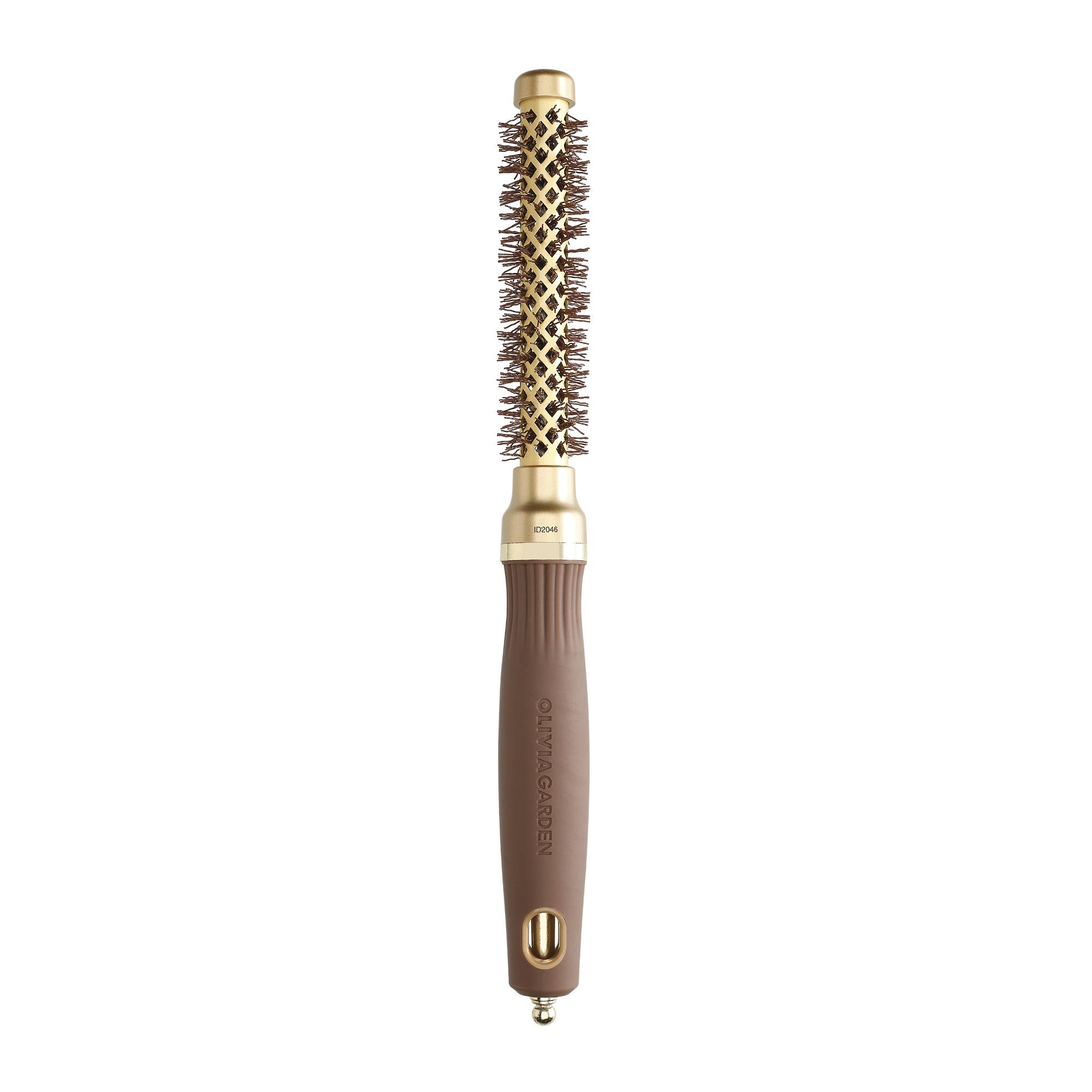 Brosse brushing ronde Expert Blowout Shine Wavy Bristles Gold&Brown 15mm de la marque Olivia Garden - 2