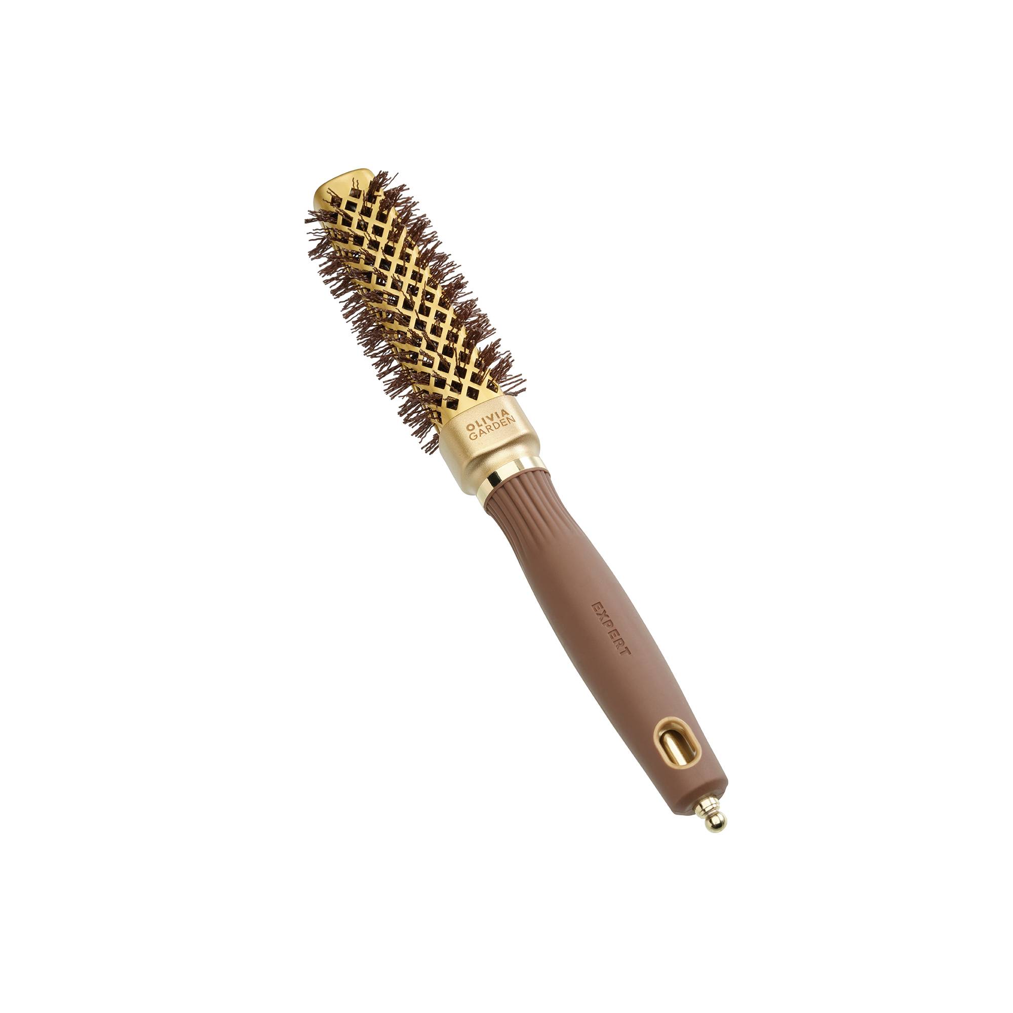 Spazzola per il brushing Expert Blowout Straight Wavy Bristle Gold&Brown 20mm del marchio Olivia Garden - 2