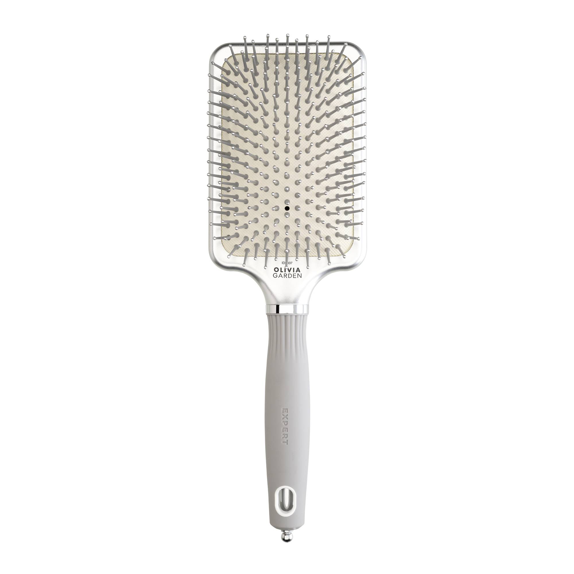 Brosse démêlante Expert Care Rectangular Nylon Bristles Silver L de la marque Olivia Garden - 1