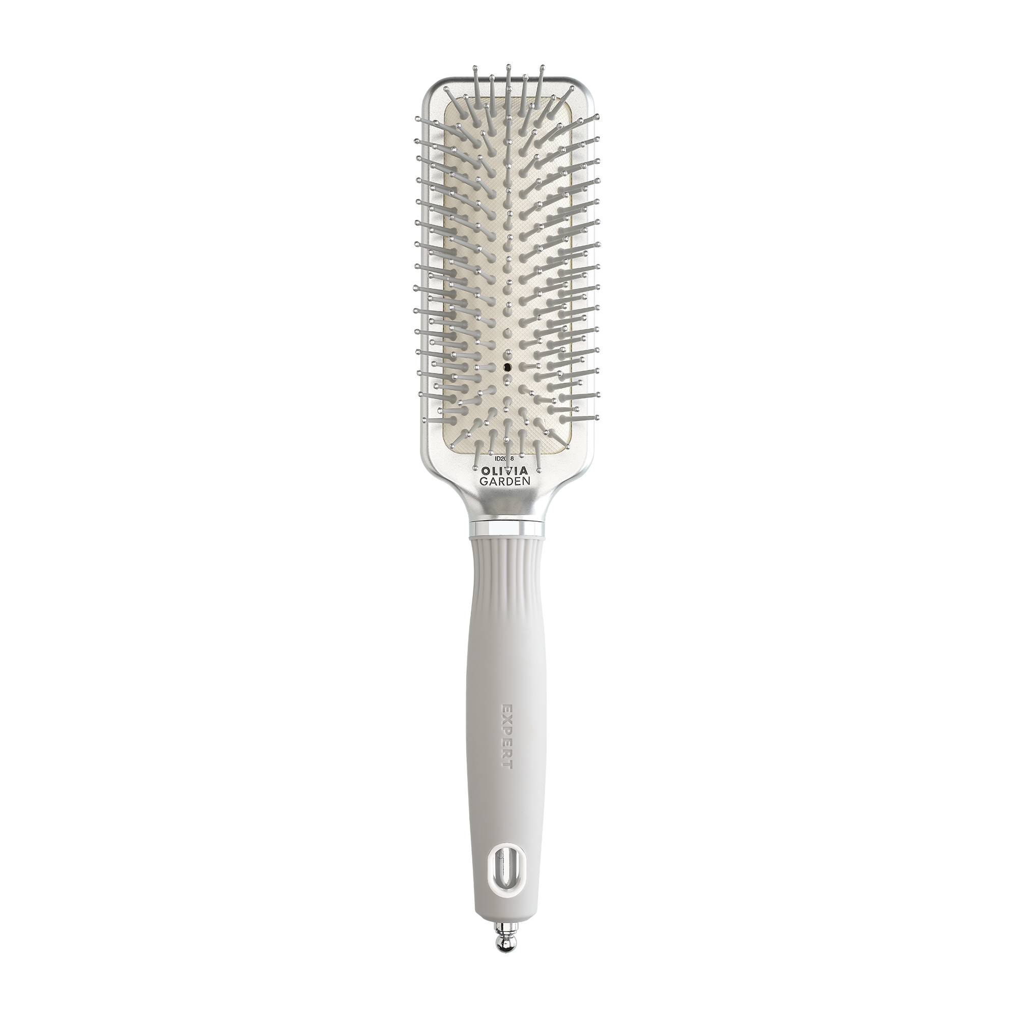 Brosse démêlante Expert Care Rectangular Nylon Bristles Silver S de la marque Olivia Garden - 1