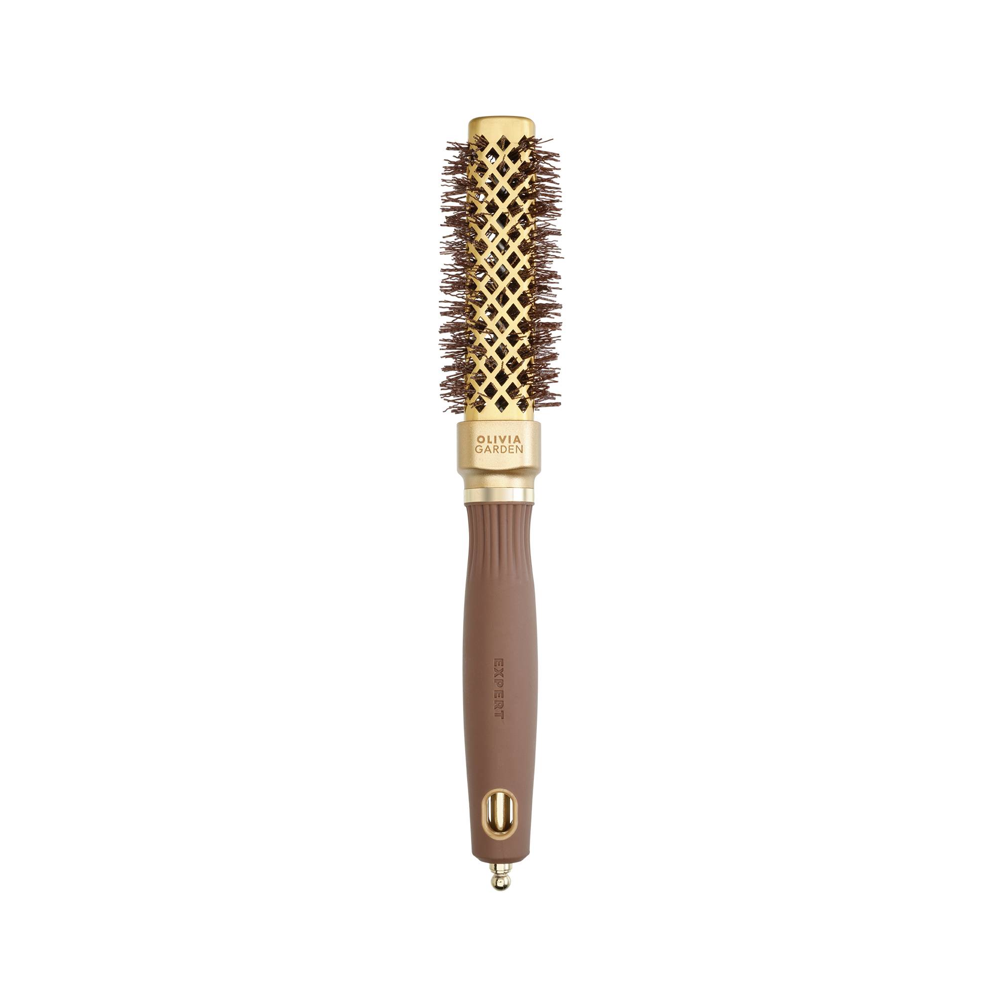 Brosse brushing Expert Blowout Straight Wavy Bristle Gold&Brown 20mm de la marque Olivia Garden - 1