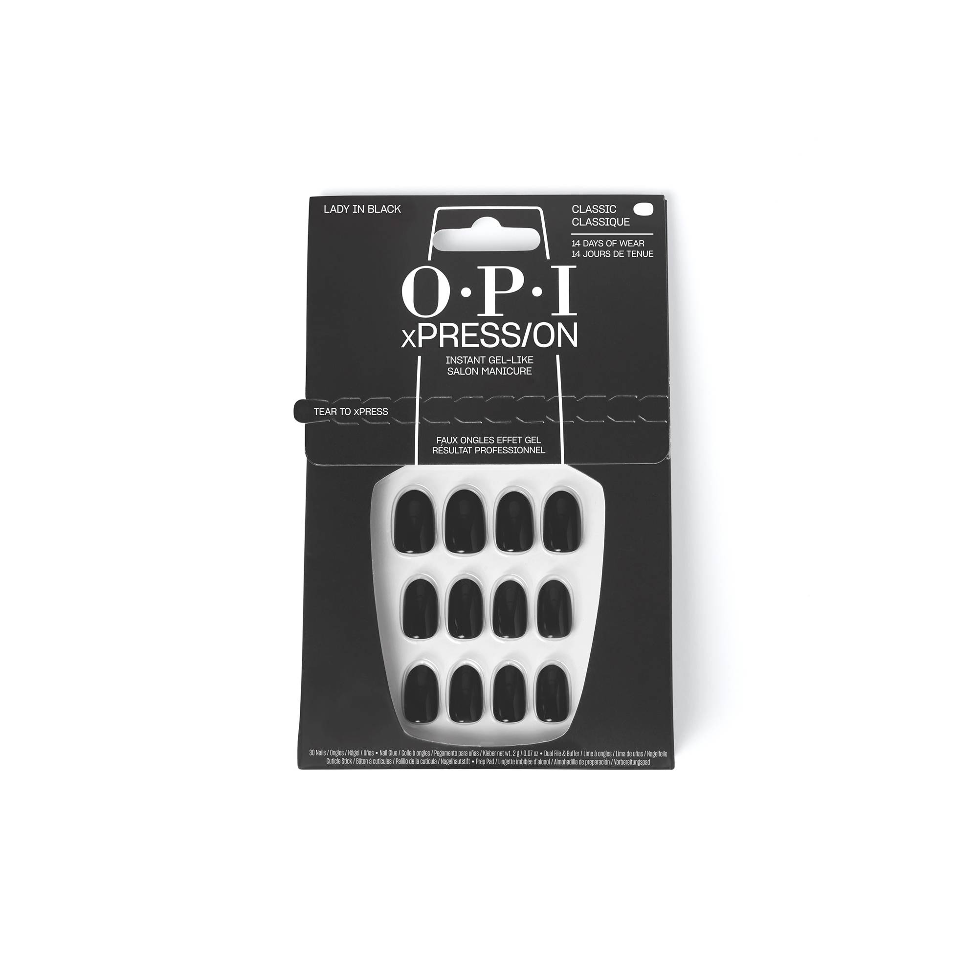 Faux-ongles xPRESS/ON - Lady in Black de la marque OPI Contenance 2g - 1