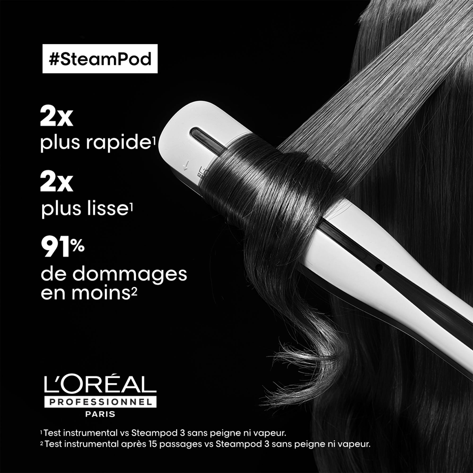 Pack SteamPod 3.0 lisseur vapeur & soin lissant + pochette thermorésistante de la marque L'Oréal Professionnel - 7