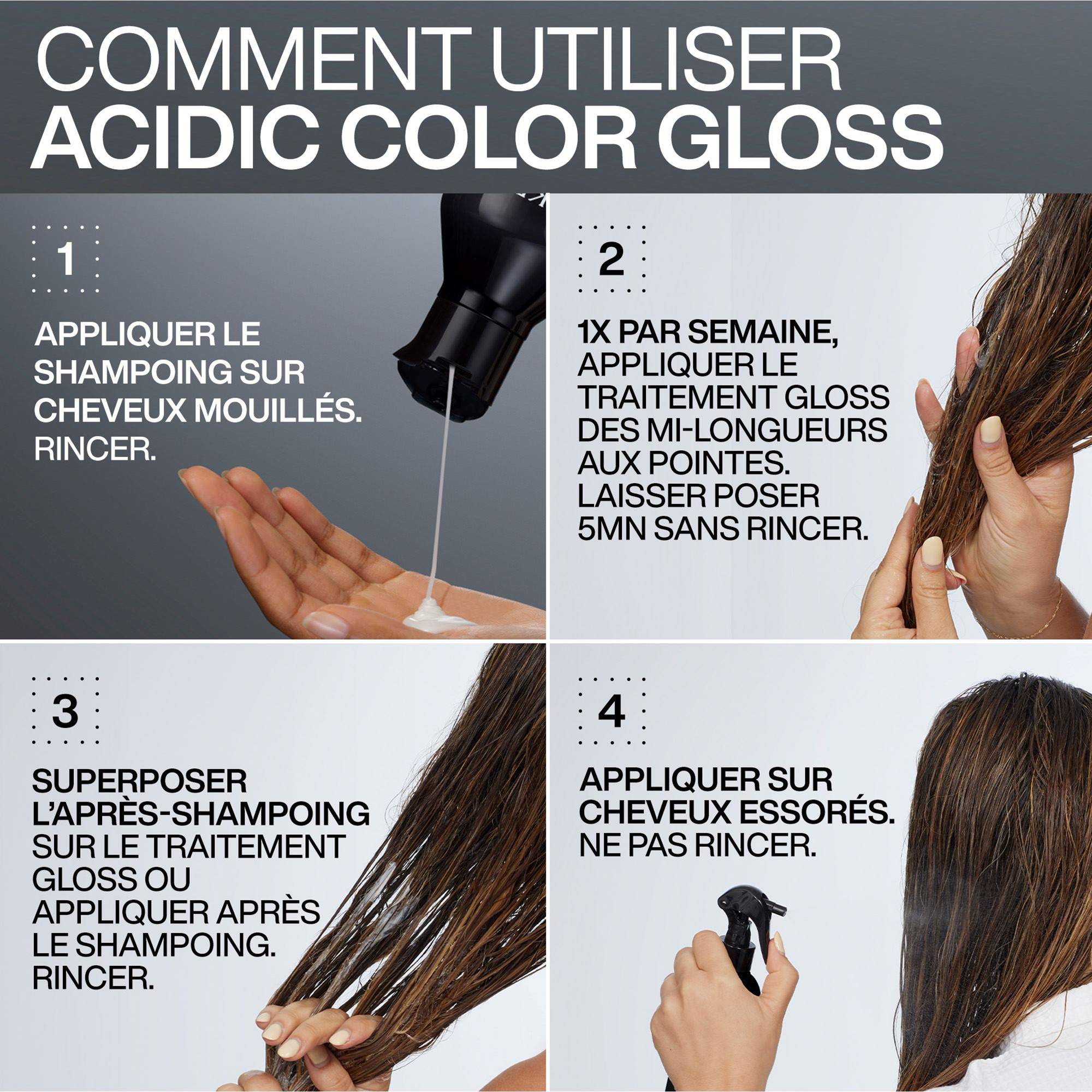 Shampoing doux couleur Acidic Color Gloss de la marque Redken Contenance 300ml - 7