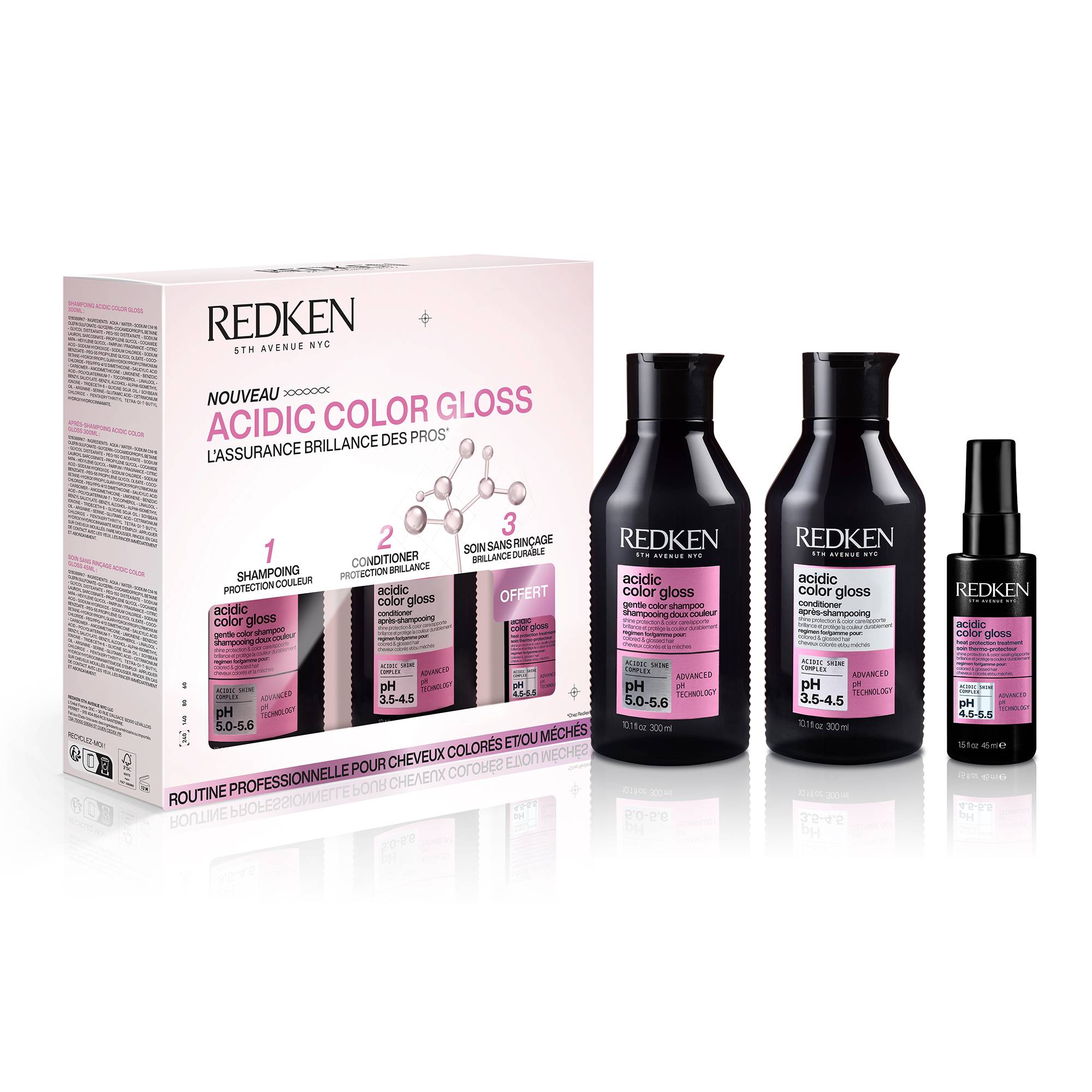 Kit Acidic Color Gloss pour cheveux colorés et méchés de la marque Redken - 2