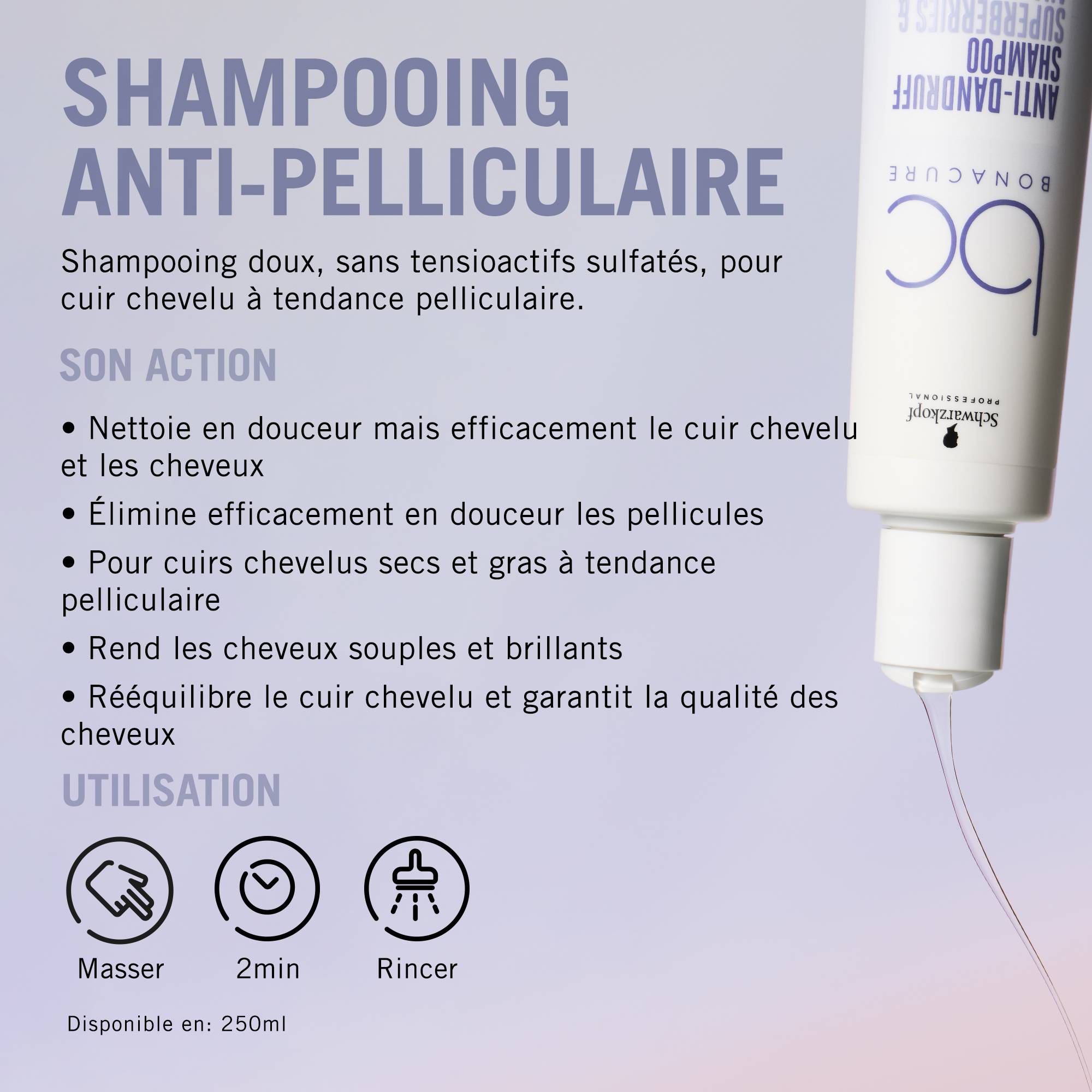 Shampooing Anti-pelliculaire BC Bonacure Scalp de la marque Schwarzkopf Professional Contenance 250ml - 3