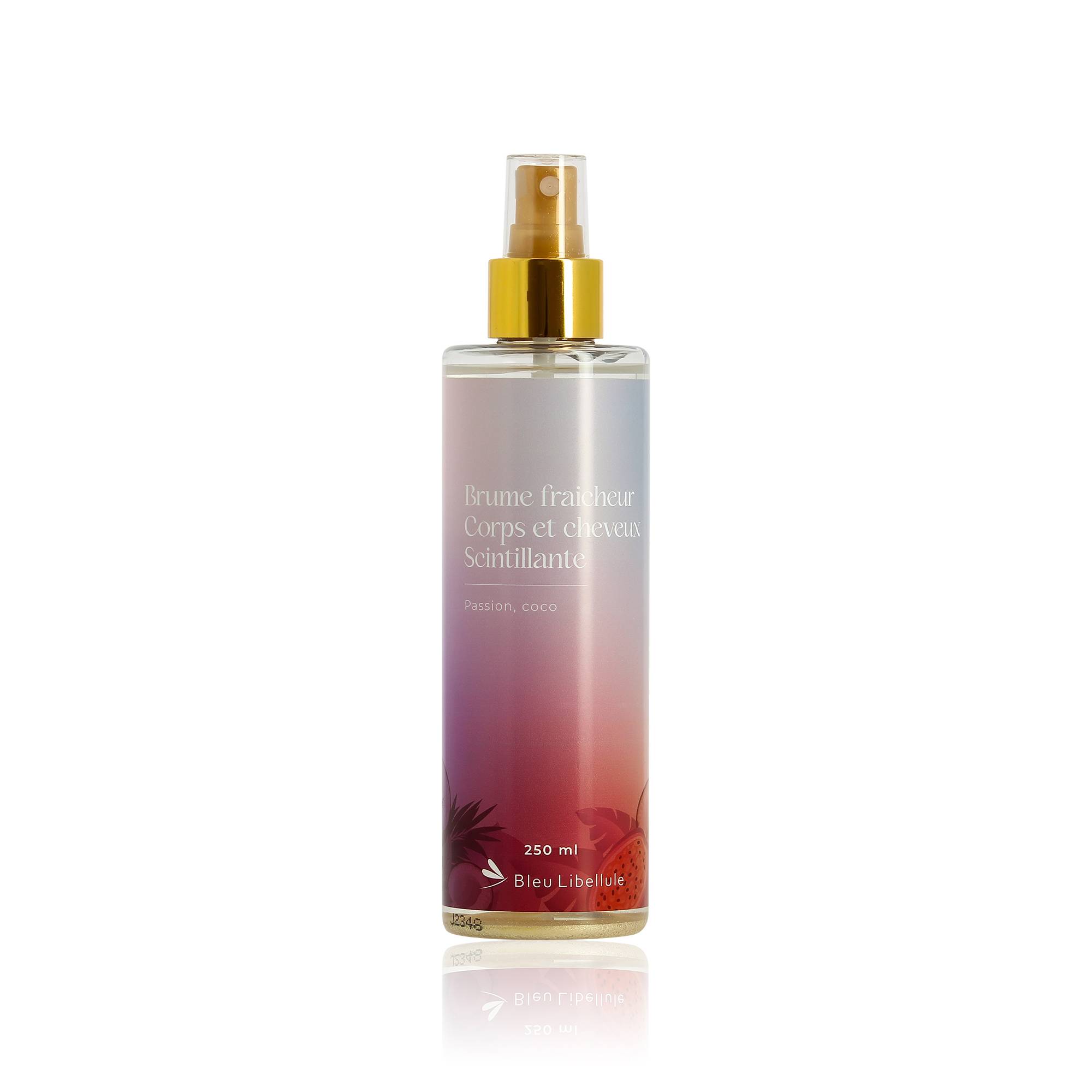 Brume fraîcheur scintillante corps et cheveux Passion - Coco de la marque Bleu Libellule Contenance 250ml - 1