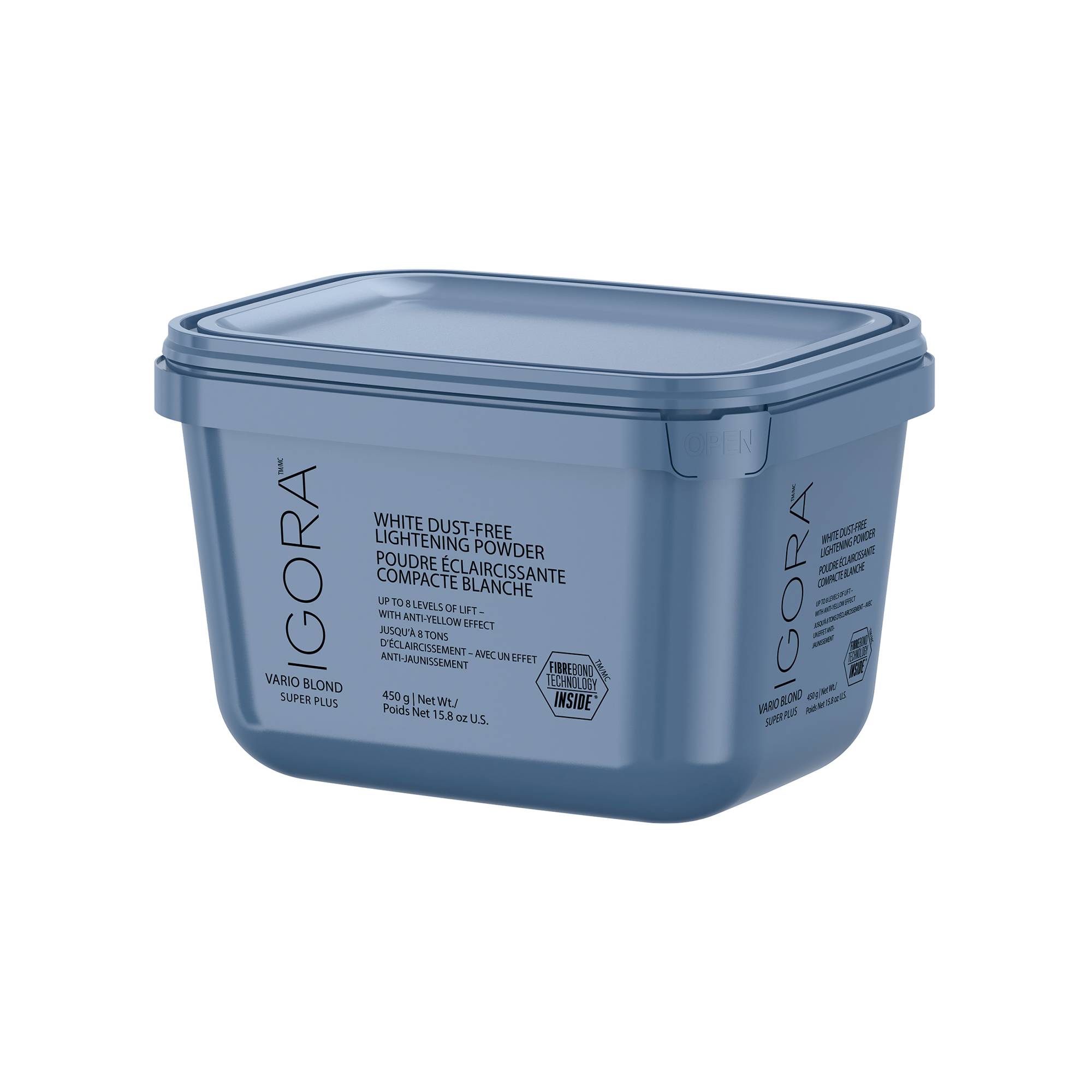 Poudre éclaircissante compacte blanche 8 tons Igora Vario Blond Super Plus de la marque Schwarzkopf Professional Contenance 450g - 1