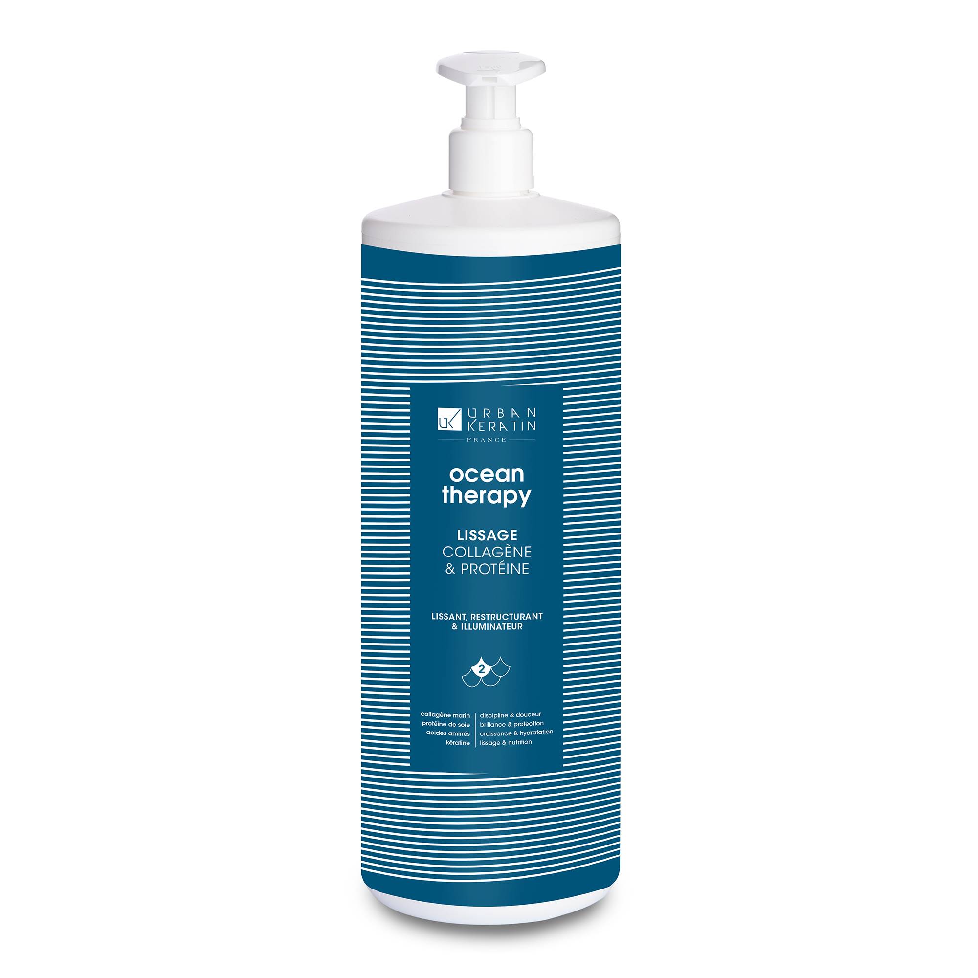 Lissage collagène & protéine Ocean Therapy - Étape 2 1000ml de la marque Urban Keratin Contenance 1000ml - 1
