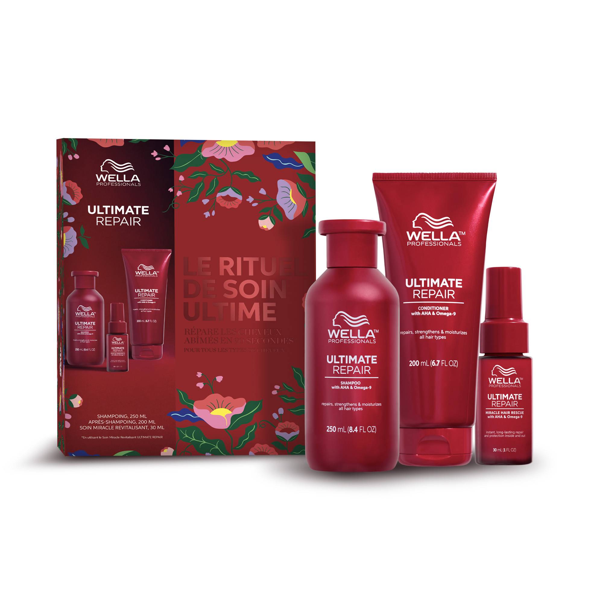 Coffret Réparation Ultime Ultimate Repair de la marque Wella Professionals Contenance 480ml - 1