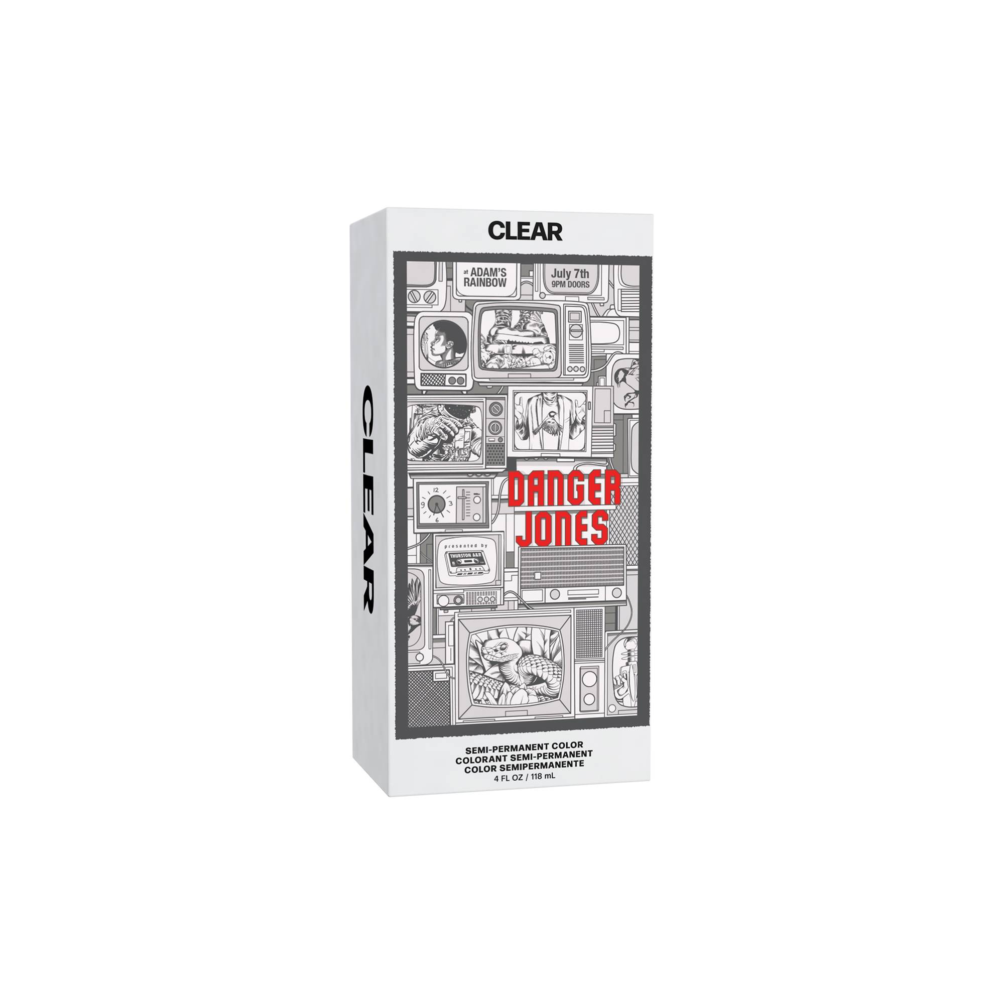 Coloration semi-permanente Clear de la marque Danger Jones Contenance 118ml - 1