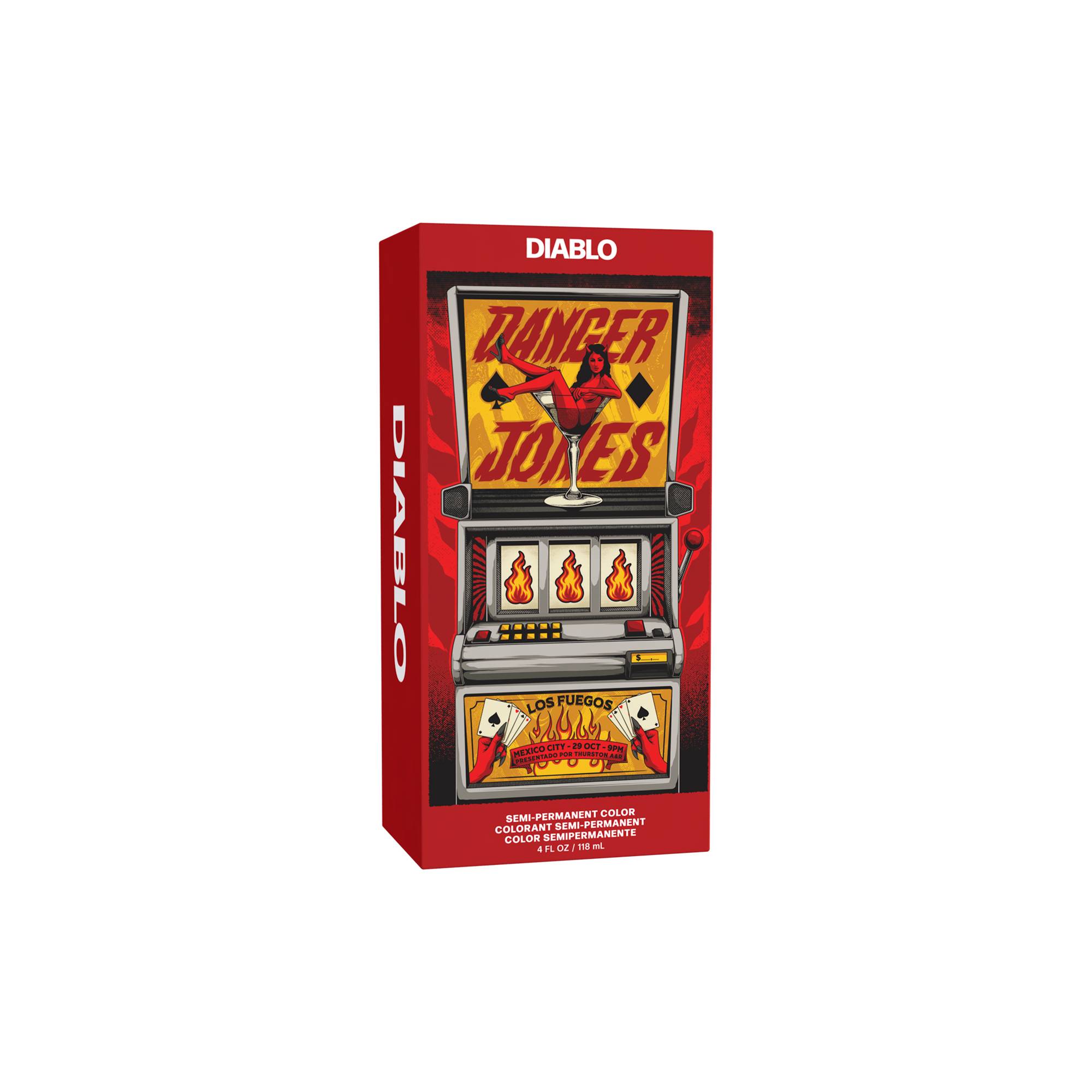 Coloration semi-permanente Diablo rouge de la marque Danger Jones Contenance 118ml - 1