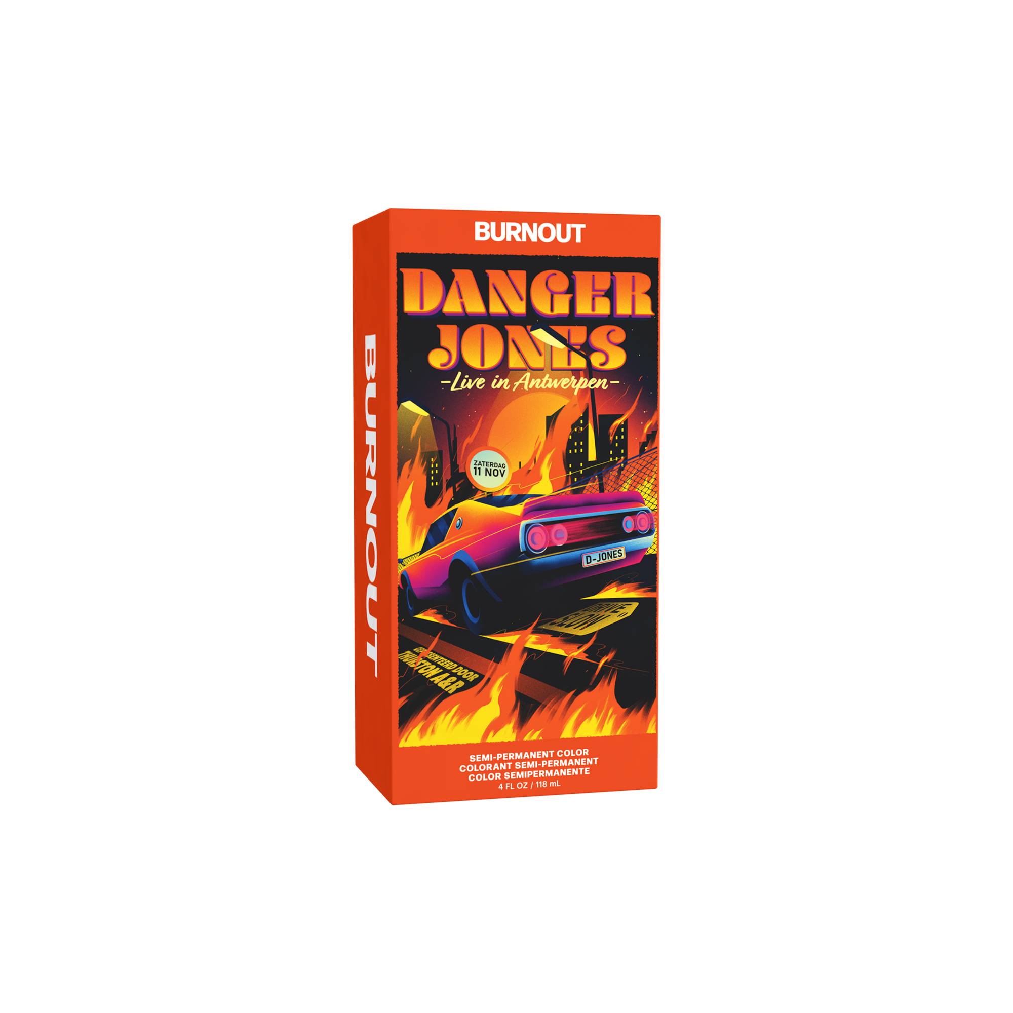 Coloration semi-permanente Burnout - Orange de la marque Danger Jones Contenance 118ml - 1