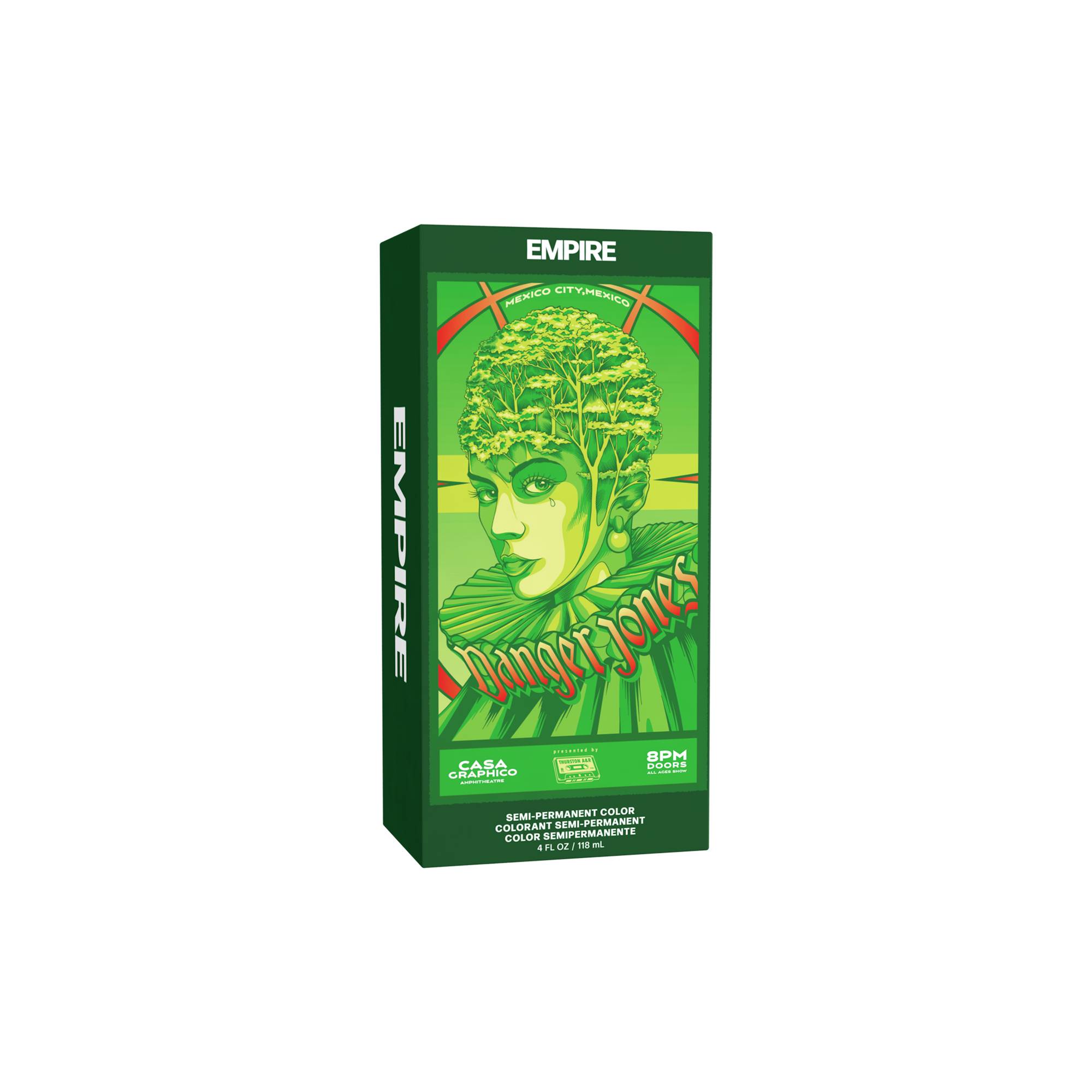 Coloration semi-permanente Empire - Vert profond de la marque Danger Jones Contenance 118ml - 1