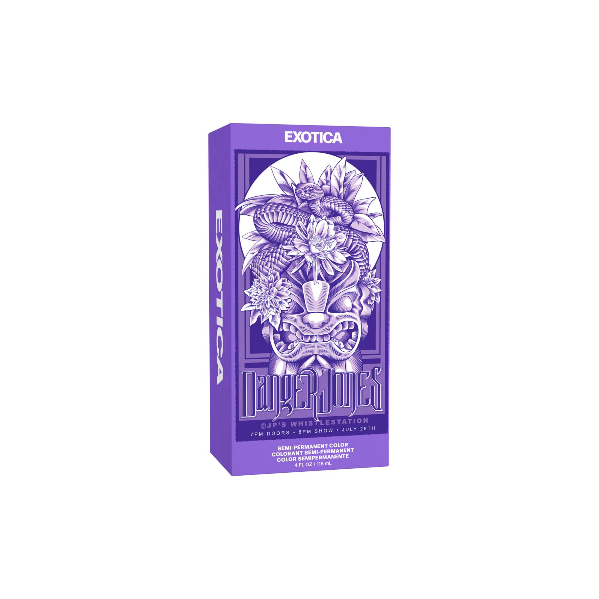 Coloration semi-permanente Exotica - Violet clair de la marque Danger Jones Contenance 118ml - 1