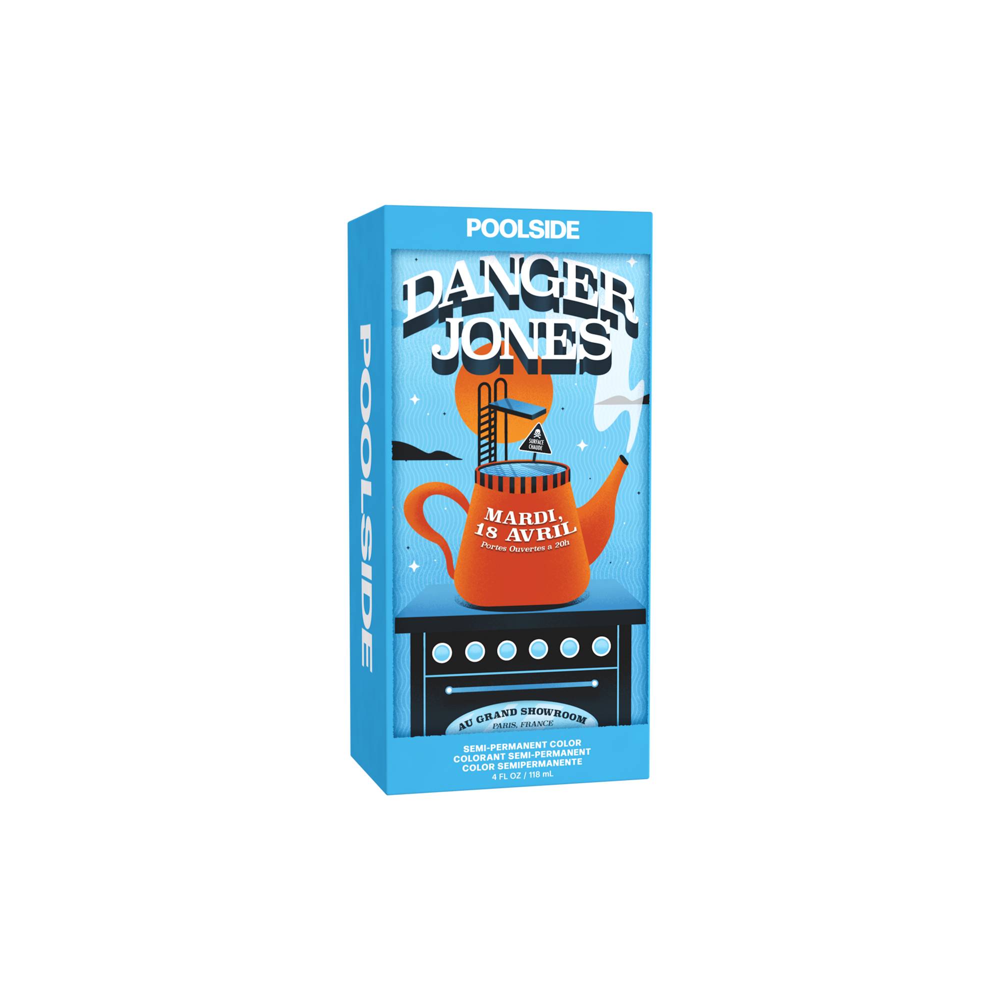 Coloration semi-permanente Poolside bleu clair de la marque Danger Jones Contenance 118ml - 1
